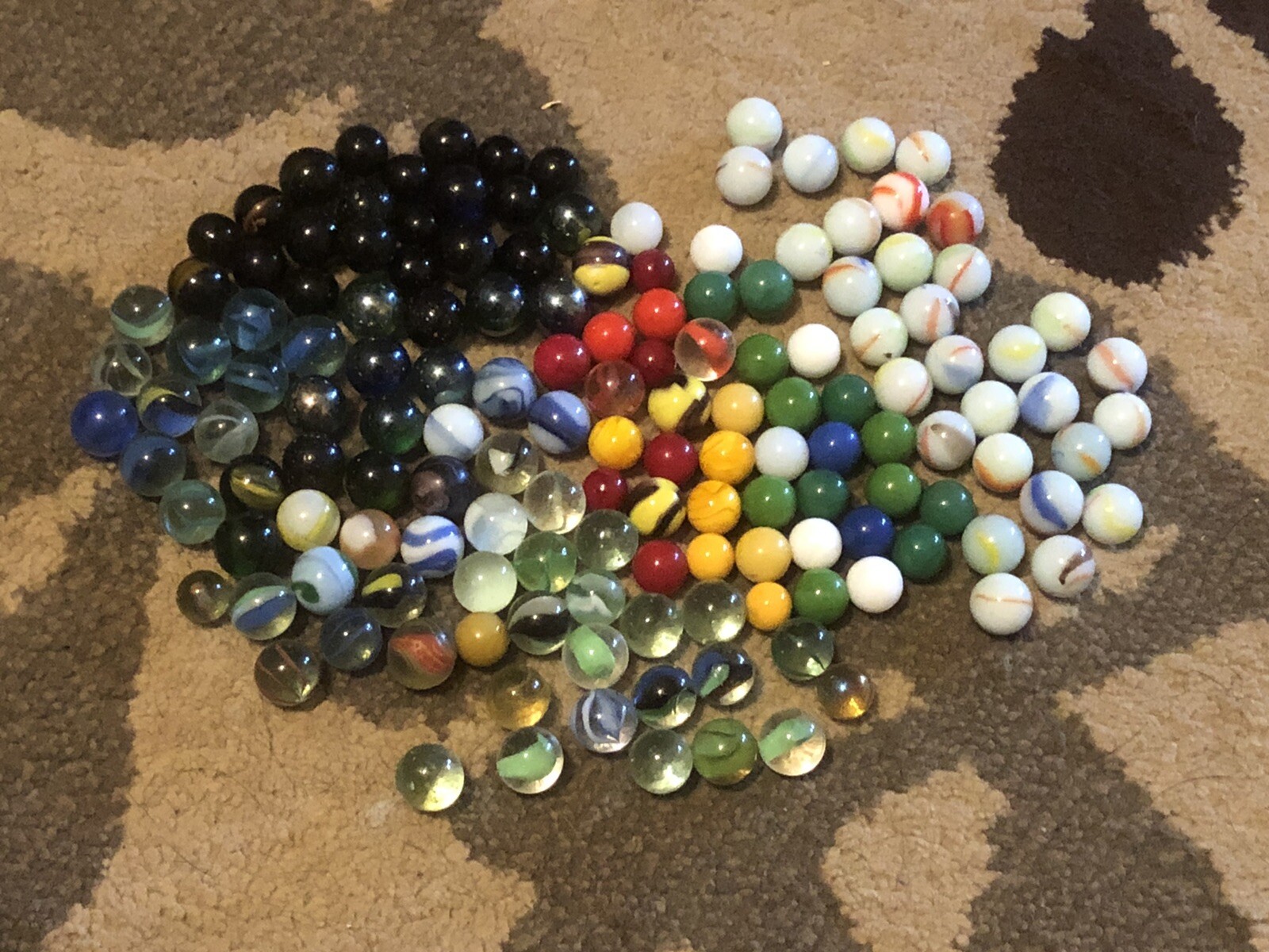 Antique Ball Jar Full Of Vintage Marbles Estate Sale Find 150 Marble COLLECTION