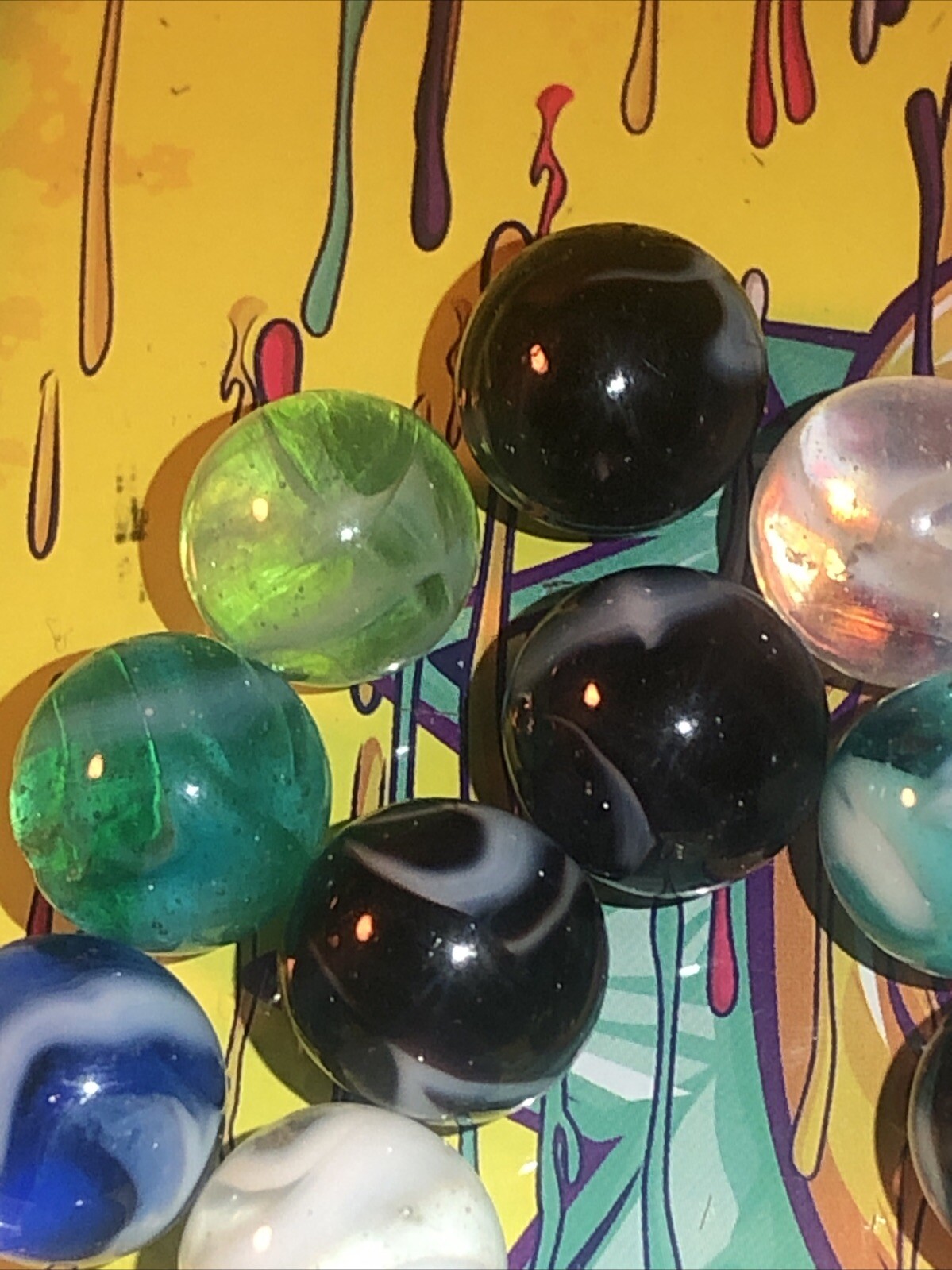 AUTHENTIC Vintage Marbles LOT of 16- 1930-1950s ~ Akro, Master, MFC, Misc