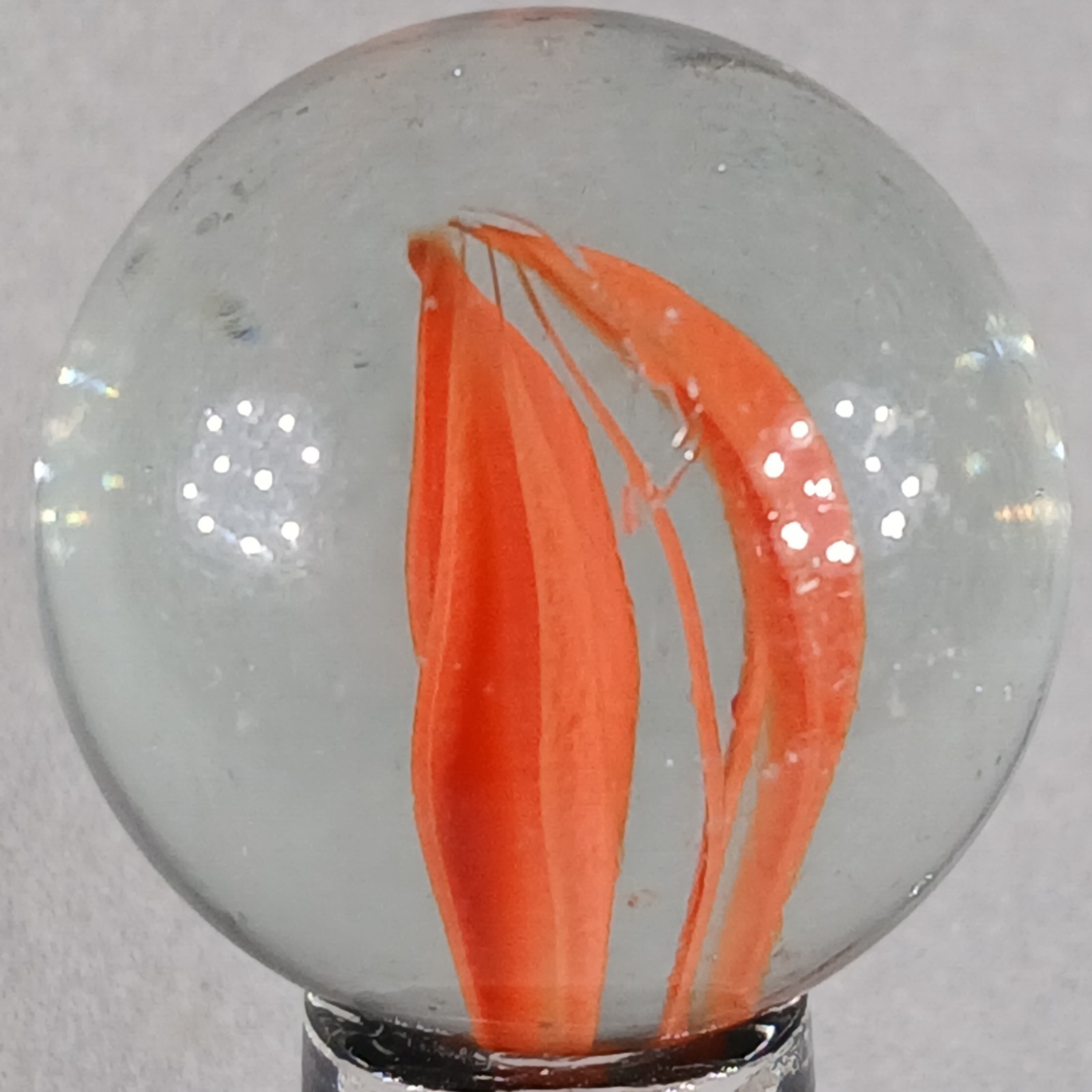 Large Vintage Imported Cat’s Eye Marble .99 Inches Near-Mint Condition