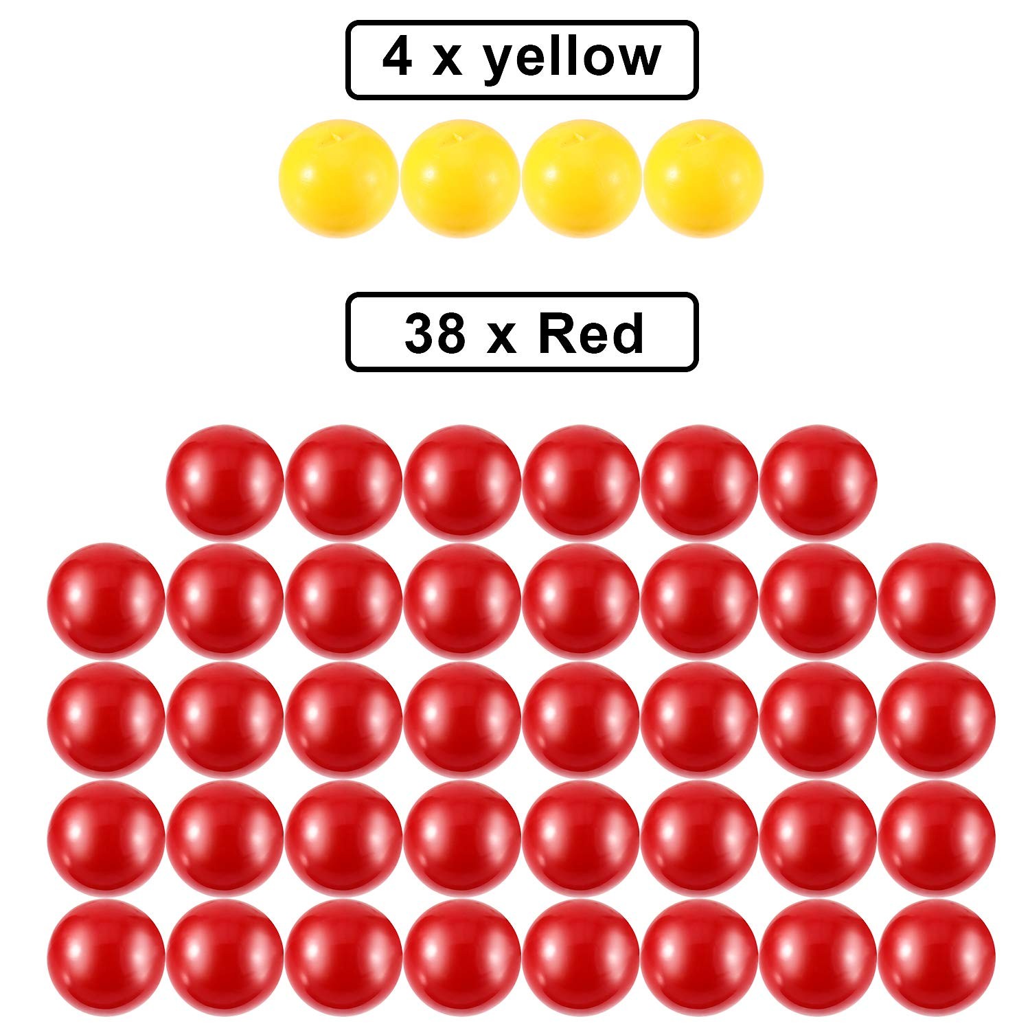 Gejoy 42 Pieces Game Replacement Marbles 2 Sets Balls Red