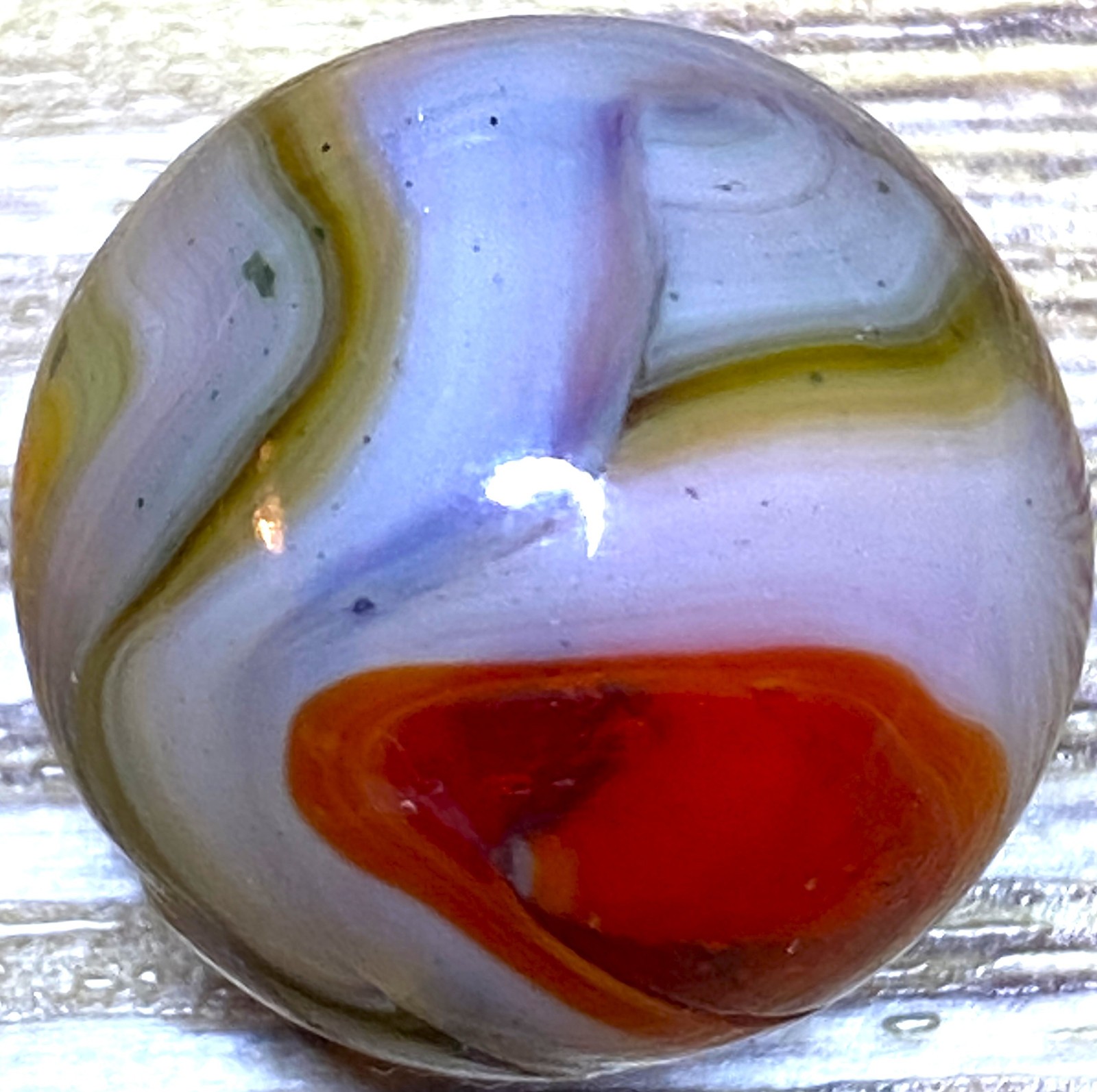 DAS/JABO CANDY APPLE JELLY RED SWIRLED SHOOTER .67″ BOX01/205