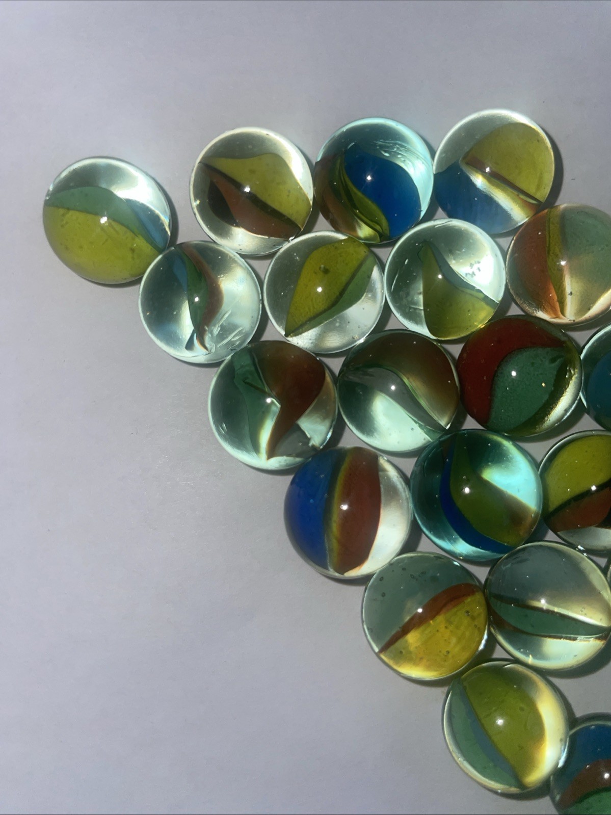 Matsumo 3 Vane Multi Color Japanese Marbles Lot Of 36