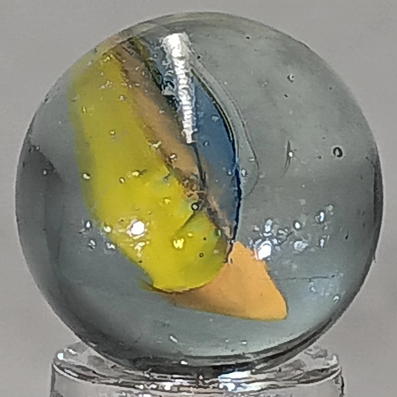 Vintage Tri-Color Hybrid Cat’s Eye Marble .62 Inches Near-Mint Condition
