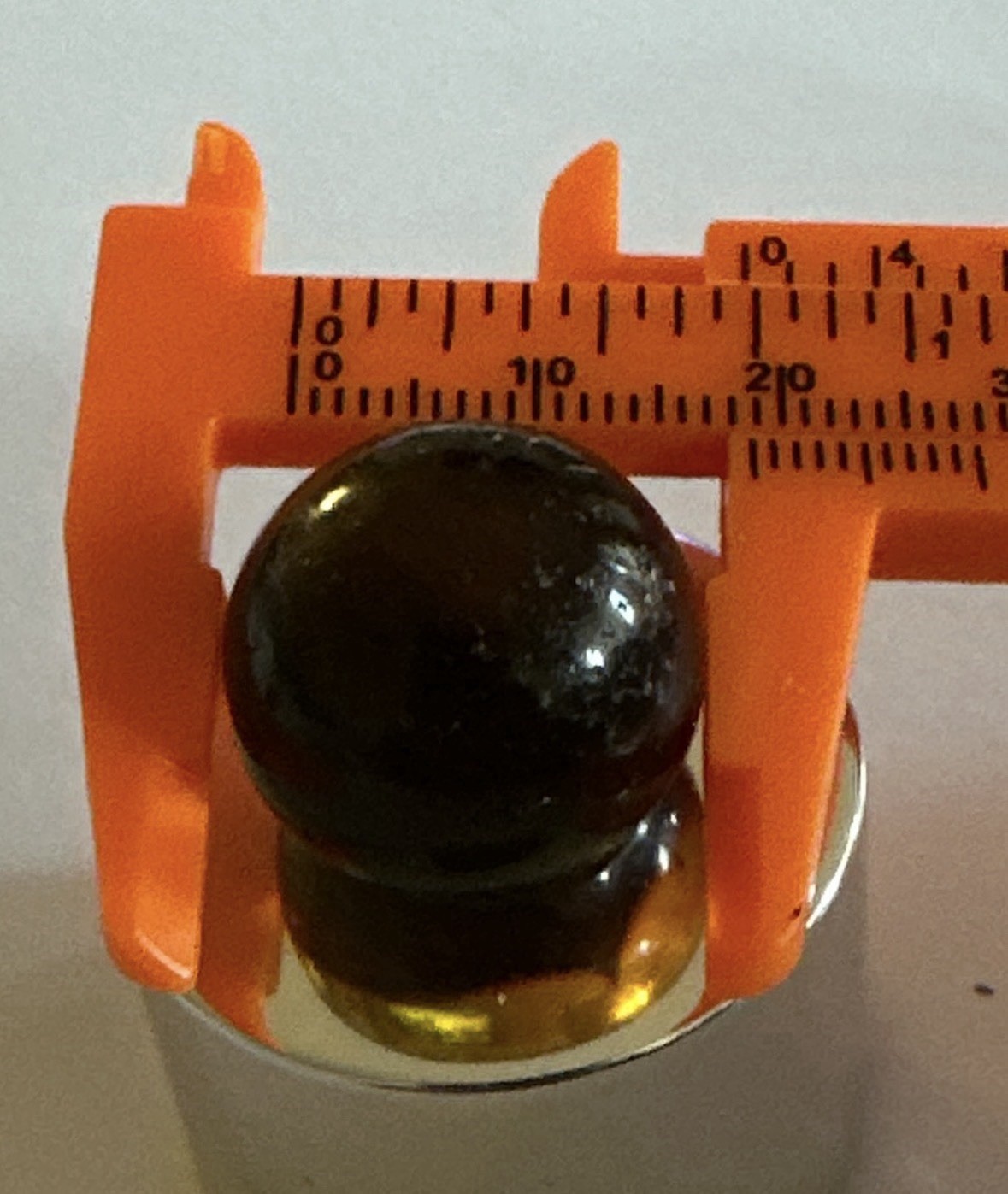 Rare 20mm Peltier NLR Golden Rebel Shooter – Heavy Adventurine – Cadmium Glow