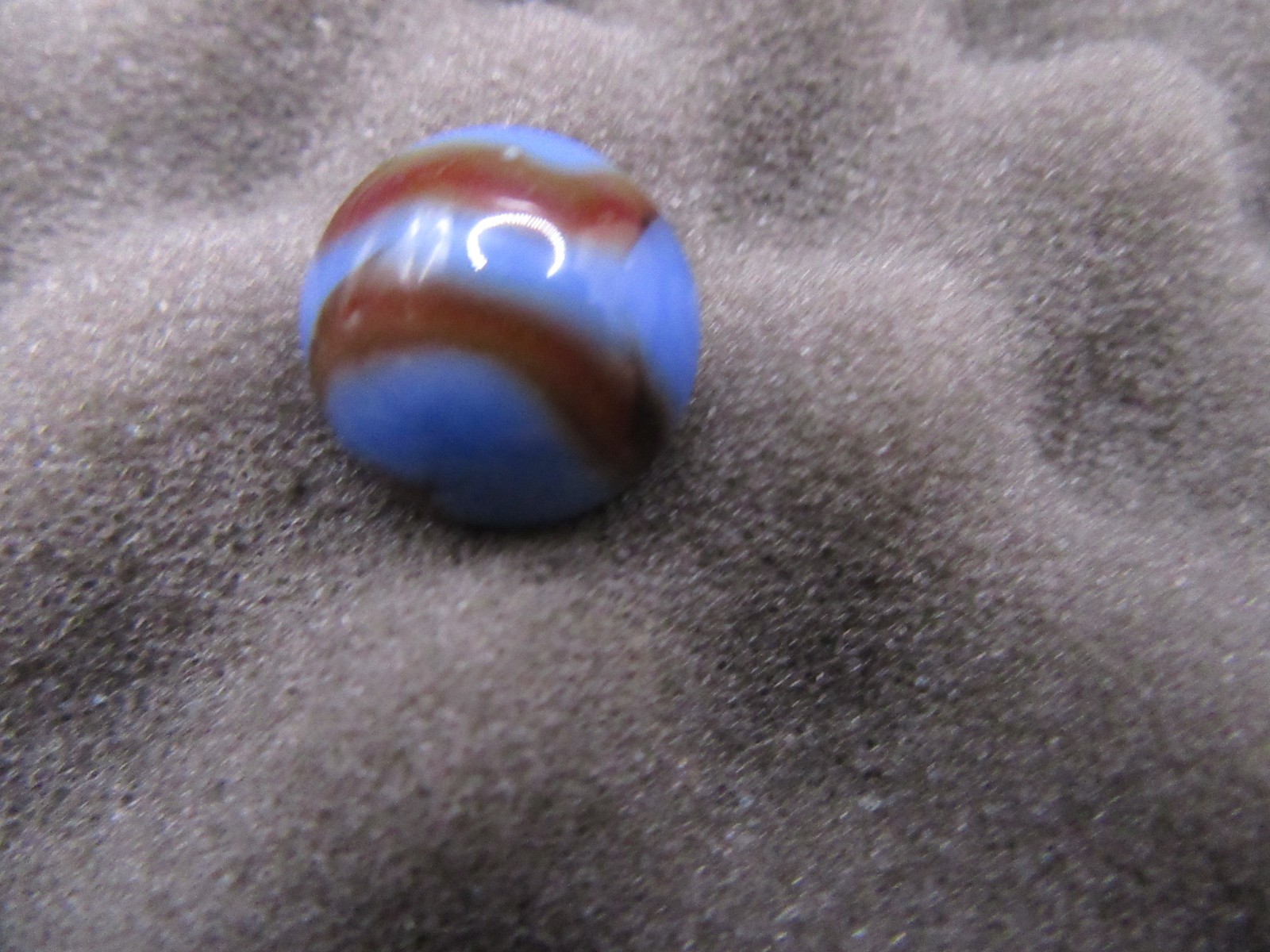 ANTIQUE CHRISTENSEN SWIRL MARBLE 5/8″ Oxblood-Blue