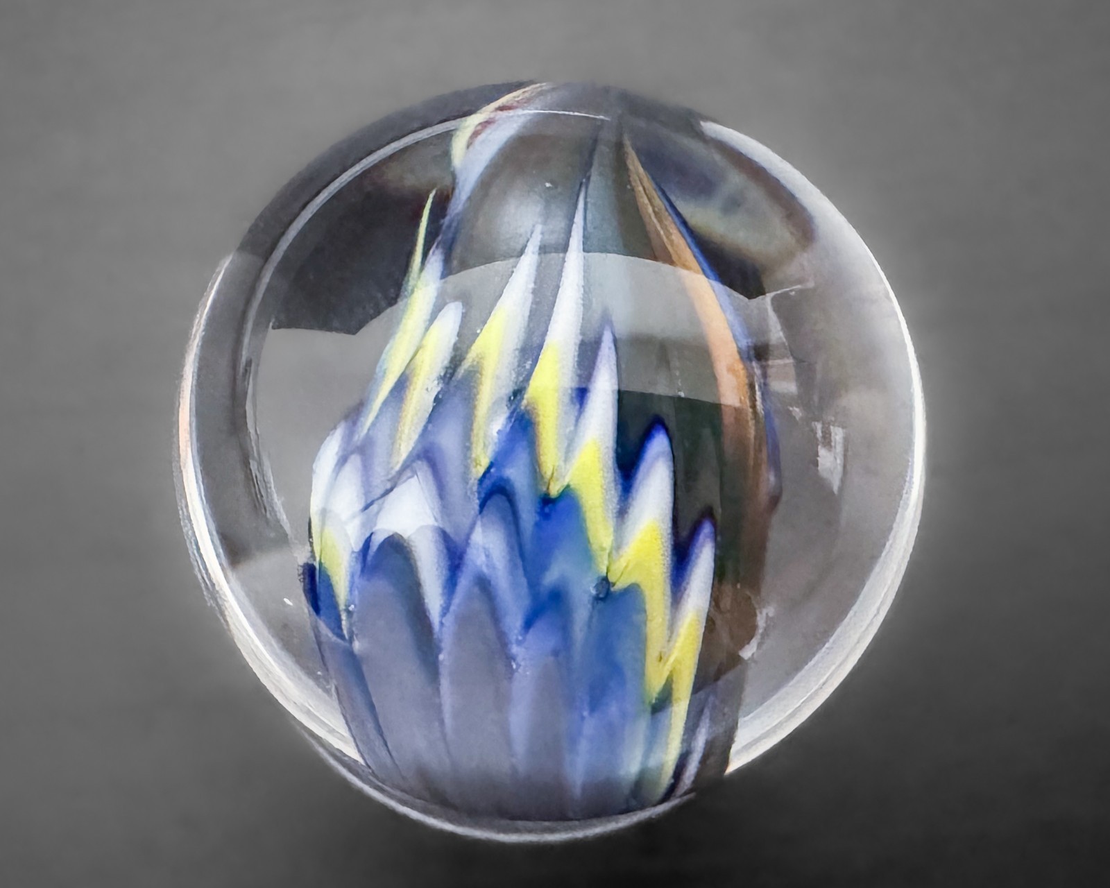 FES Eddie Seese 1″ Implosion Contemporary Handmade Handblown Art Glass Marble