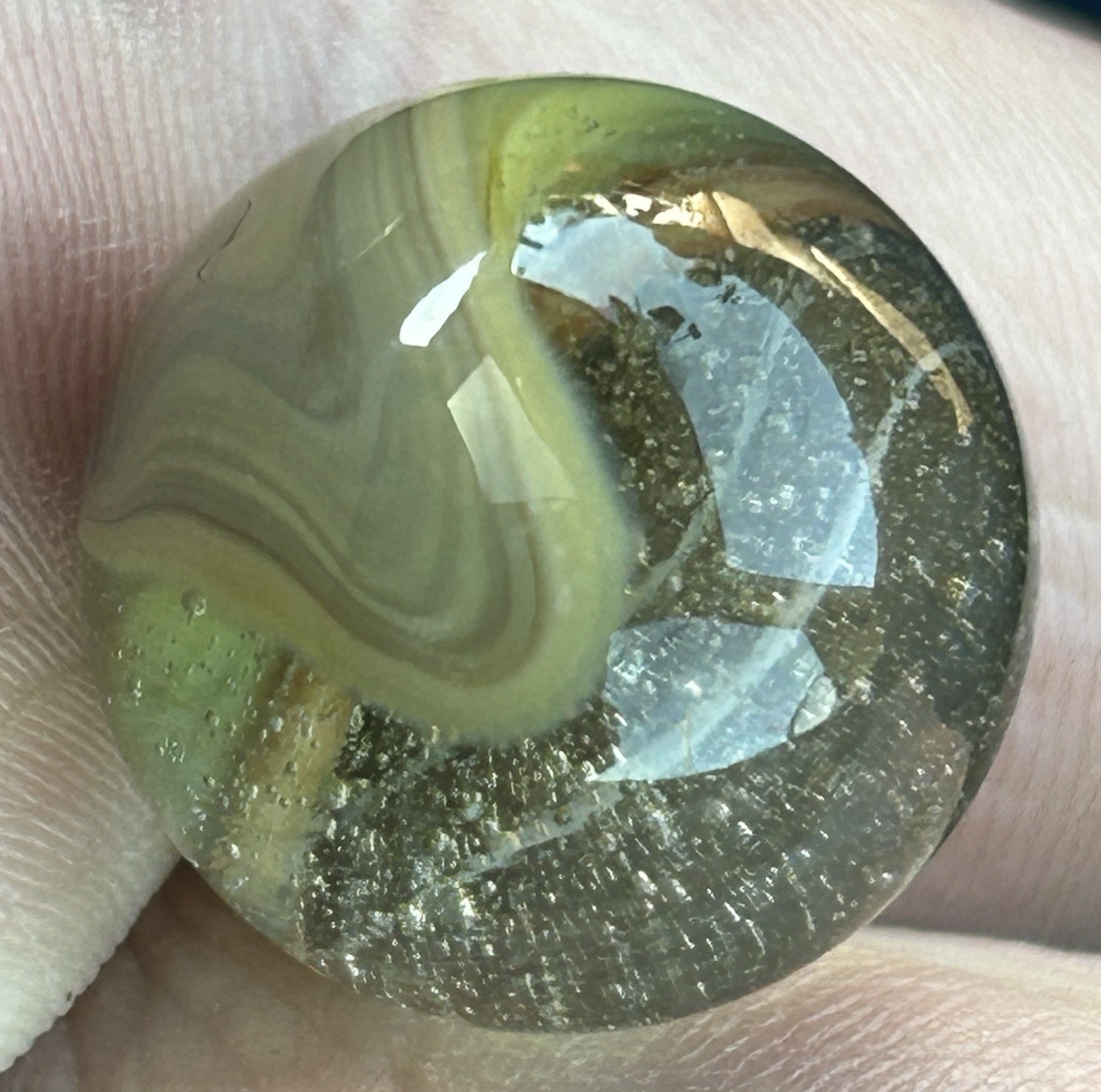 Vintage Christensen Peltier? 0.70” Patch And Swirl Marble Very Unique! HTF Mint!
