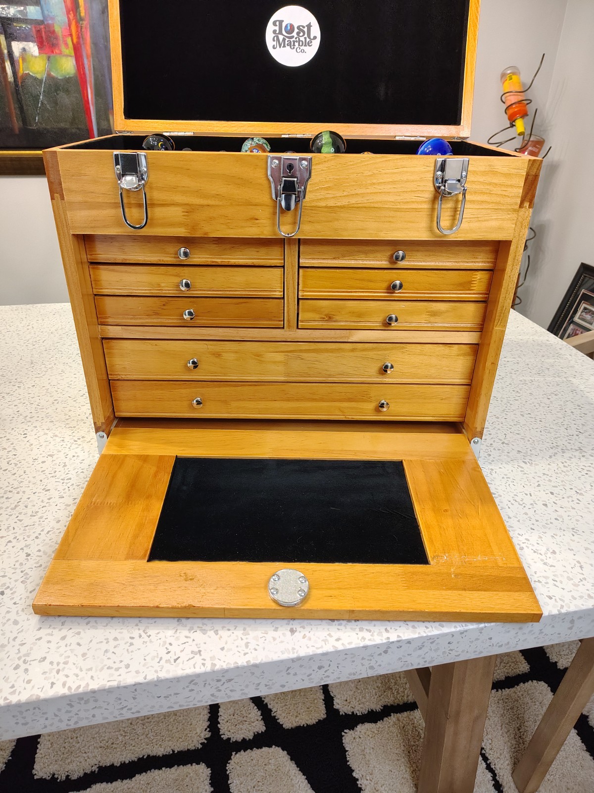 Marble Chest – 8 Drawer Customizable Made to Order 20×10.25×16″