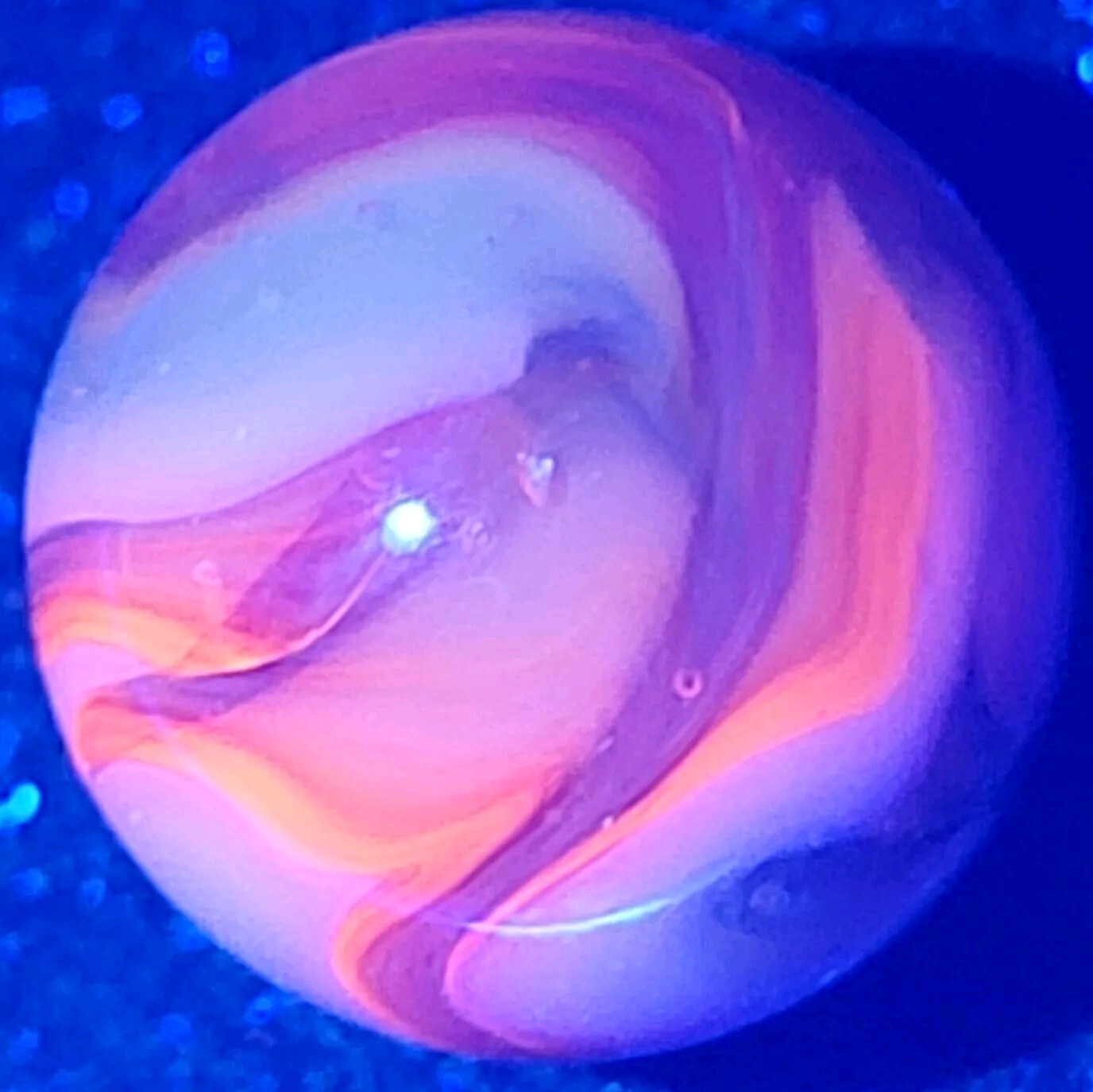 Alley Agate Vintage Marble Translucent Swirl Windows MINT Cadmium GLOW .70