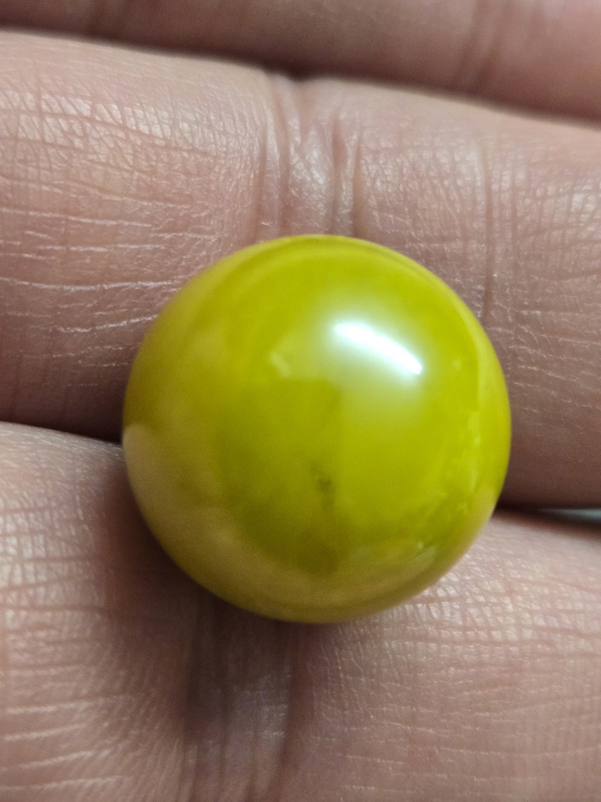 Vintage CAC Rare Yellow Pearl Swirl Christensen Marble