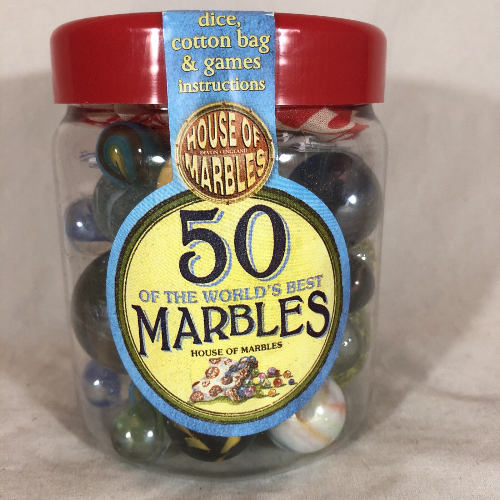 New Sealed House of Marbles 50 of the World’s Best w/ Dice Bag Games Instruction