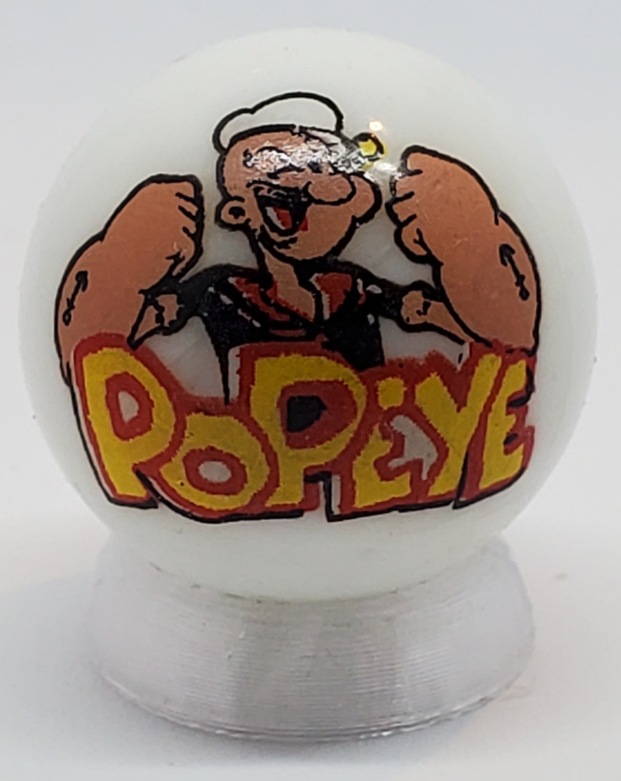 Popeye Glass 1″ Logo Marble w/ Stand