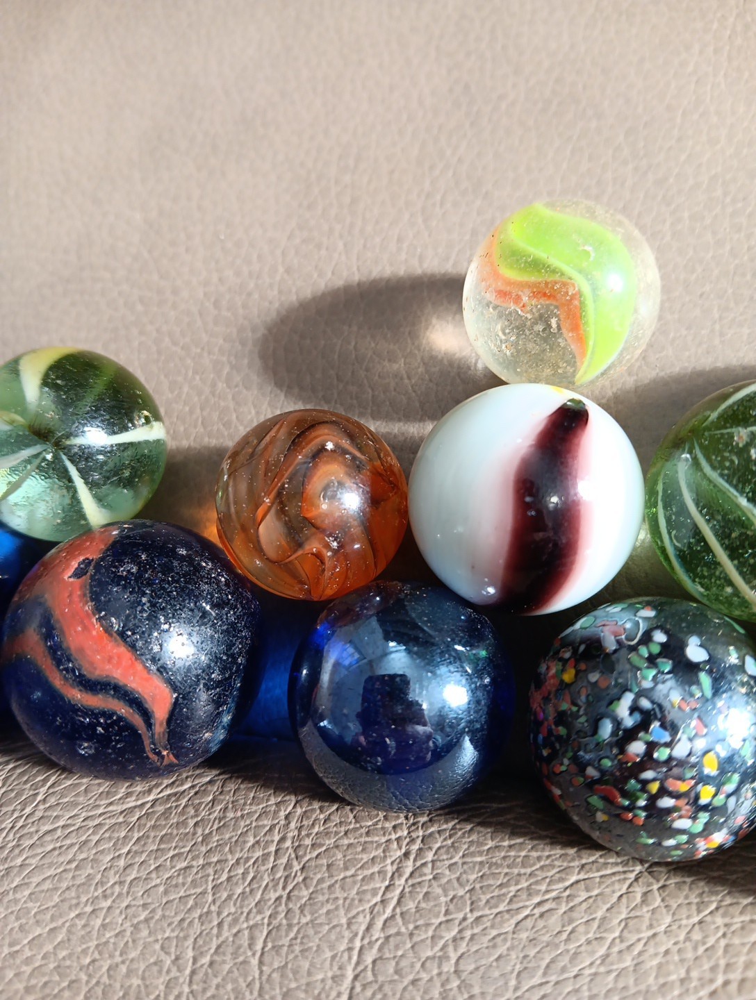 Lot Of 30 Marbles Medium Size Steelie Milky Way Cats Eyes Confetti Ribbon