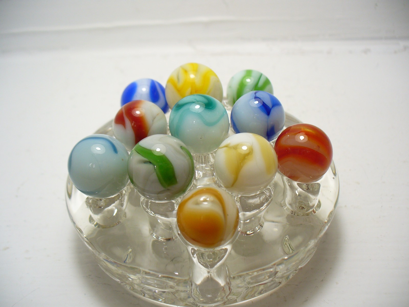 #1104 Marbles 11 pcs. Vintage West Virginia Swirls Alley, Champion