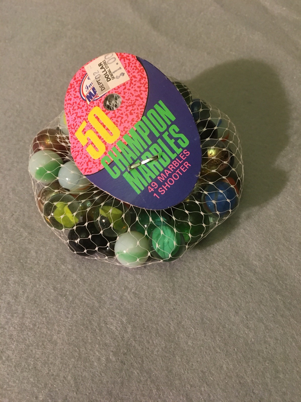 c1950s-1960s Champion Marbles Bag Shooter New w/Tag