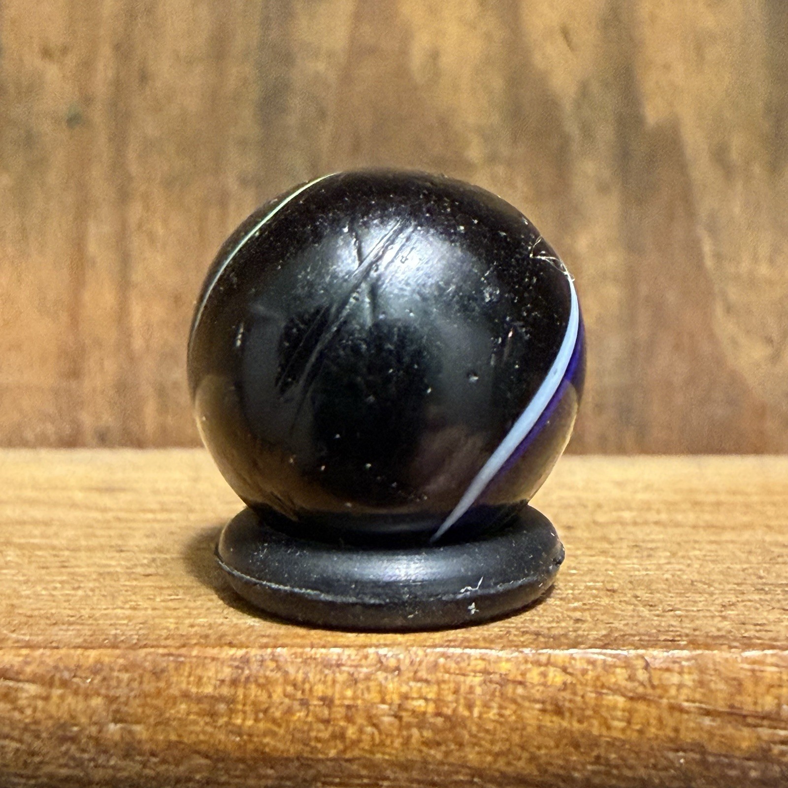 TINY Antique German Handmade Indian Swirl Peewee Marble 15/32” Mint | 299