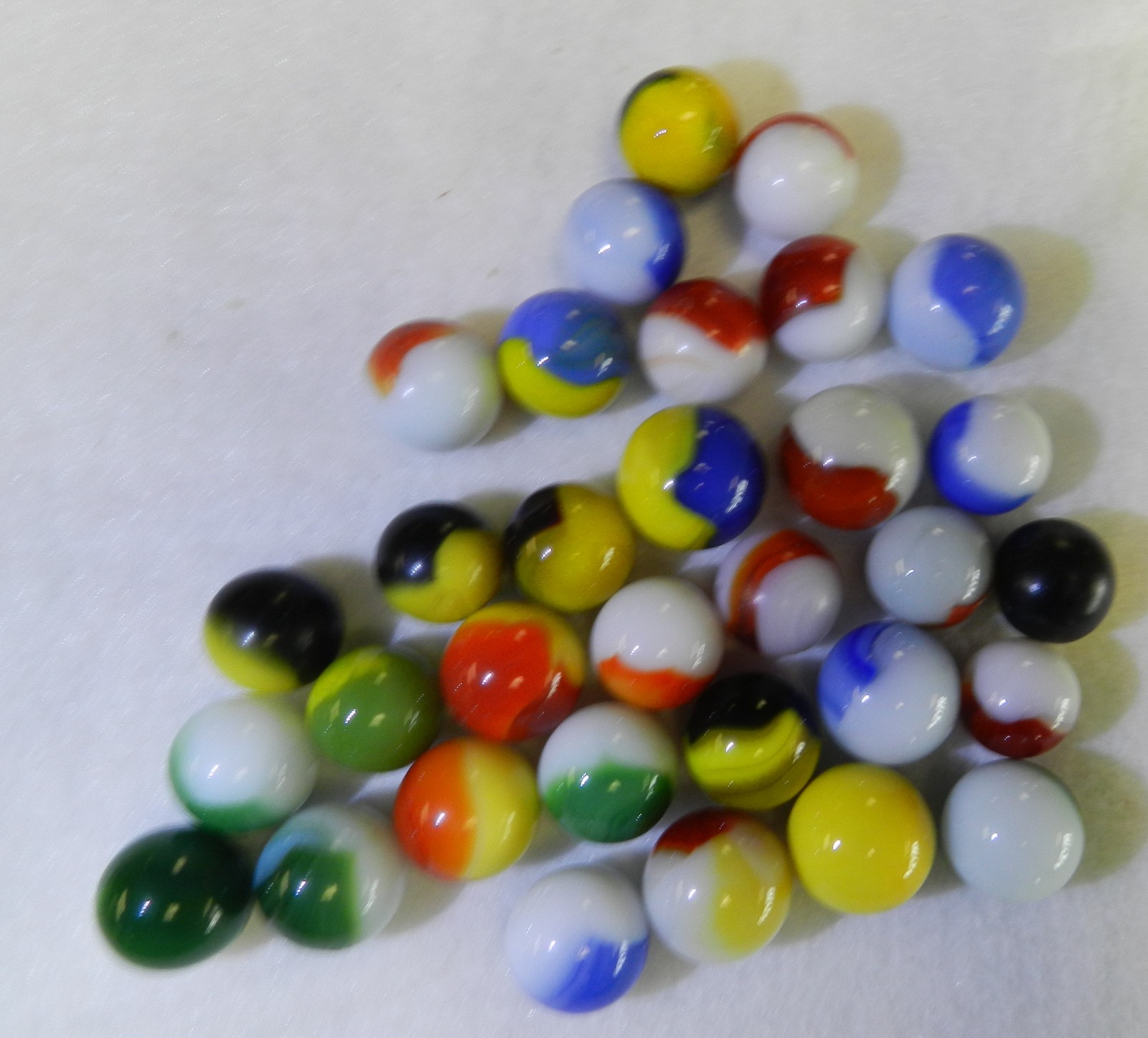 #20401m Vintage Group of 30 Mixed Company Patch Marbles