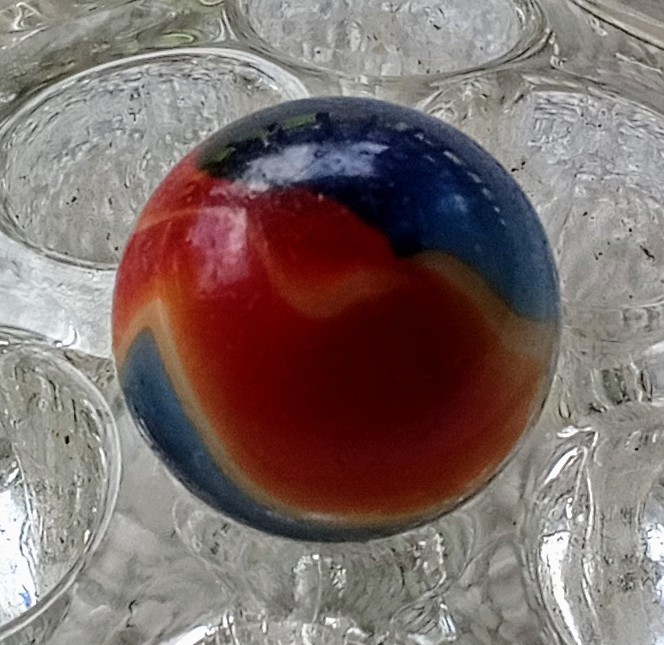 11/16″ CAC Multi Color Swirl Marble In Rare Mint Condition.
