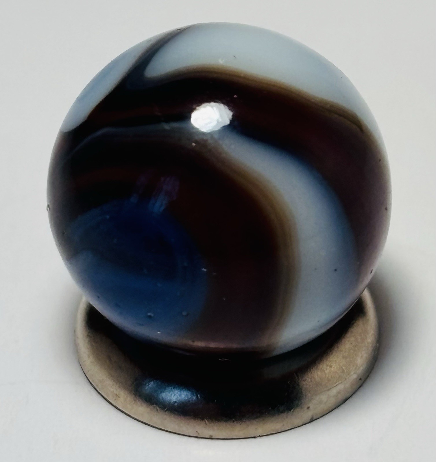 Peltier Glass Co NLR Burnt Liberty Marble .62 Mint Condition