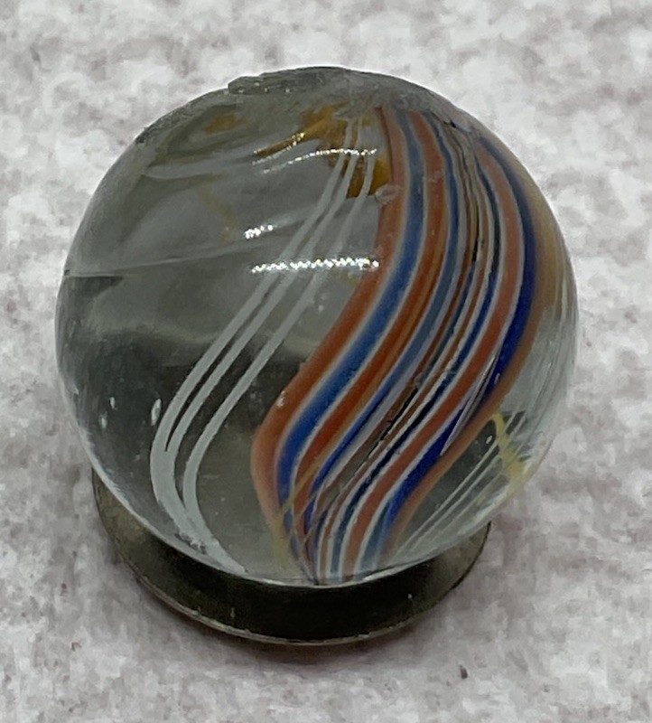 A Vintage German Handmade Core Less Swirl. Measures .68” In Mint Condition