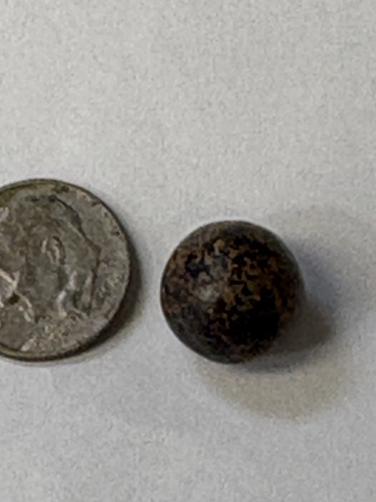 Antique Handmade Pre-Civil War era Clay Speckle Birds Egg Marble
