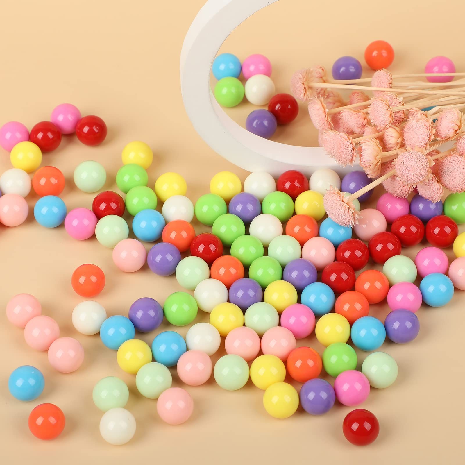 0.47 inch12mm Game Replacement Marbles Balls,120pcs Solid Color Acrylic Balls…