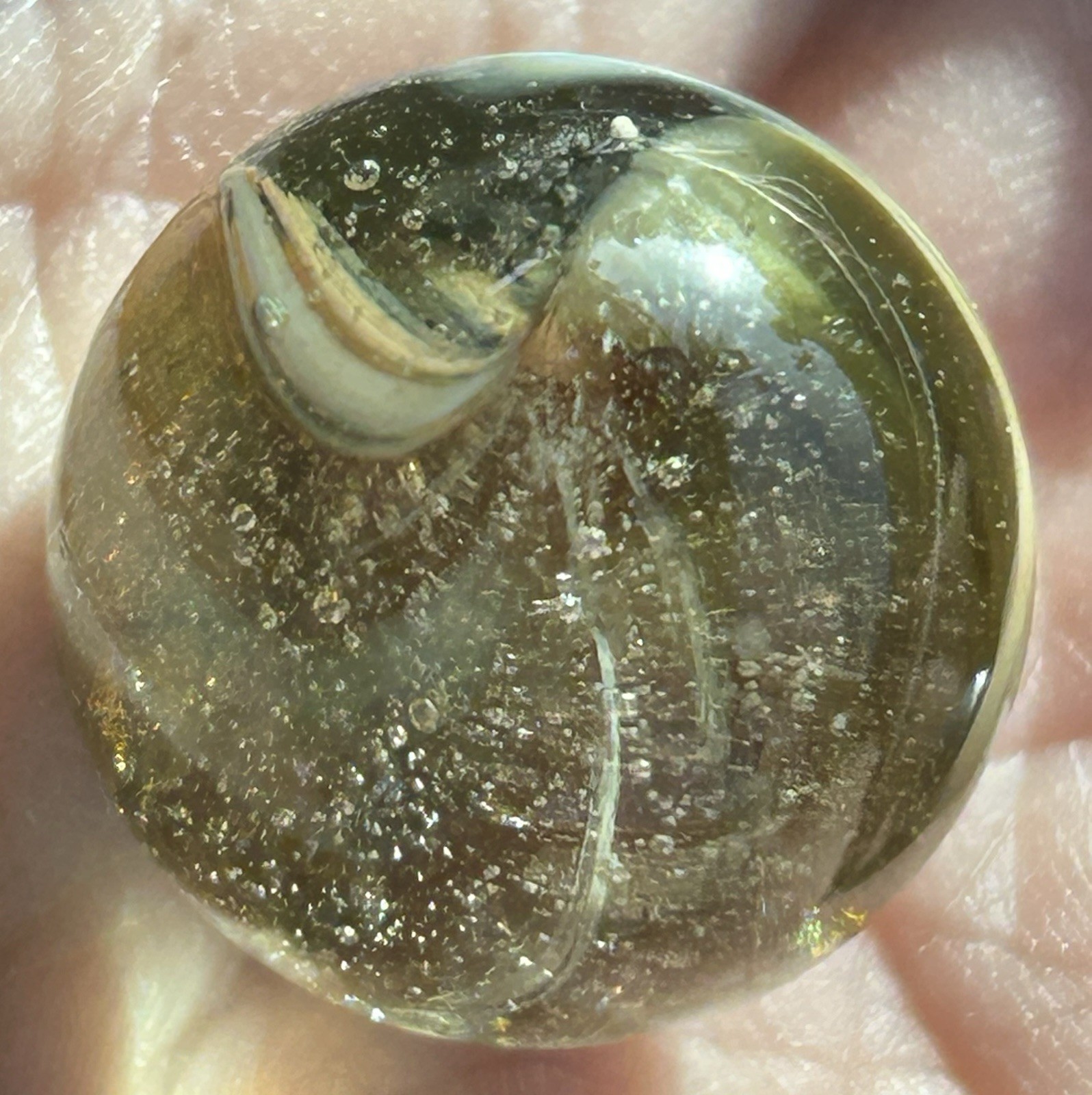 Vintage Christensen Peltier? 0.70” Patch And Swirl Marble Very Unique! HTF Mint!