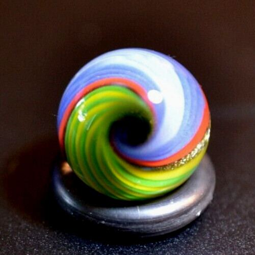 BRYAN TRILLAS GLASS MARBLE/.579″-GRASS & SKY VIEW-AVOCADO,GRASS,GREEN LUTZ,SKY+