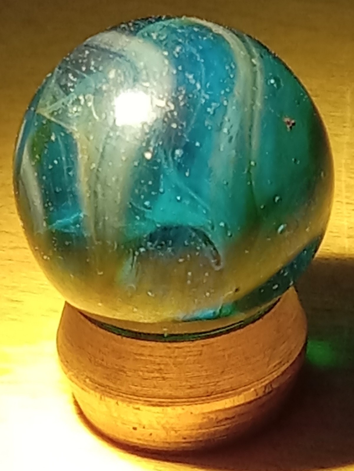 SCARCE LIMITED PRODUCTION Davis Marble Works WV Swirl Pennsboro 1947-48 DAZZLING