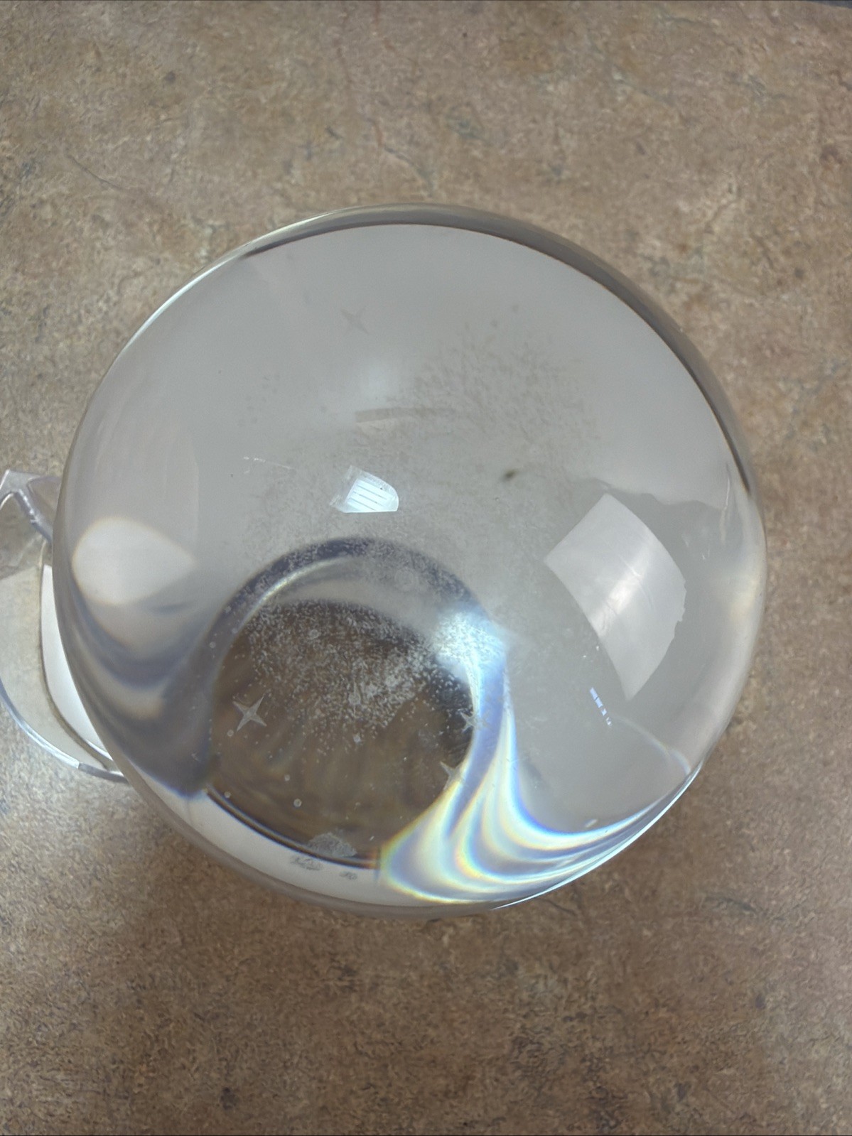 3D Laser Etched Galaxy In Clear Crystal 3” Diameter Glass Marble Ball With Stand