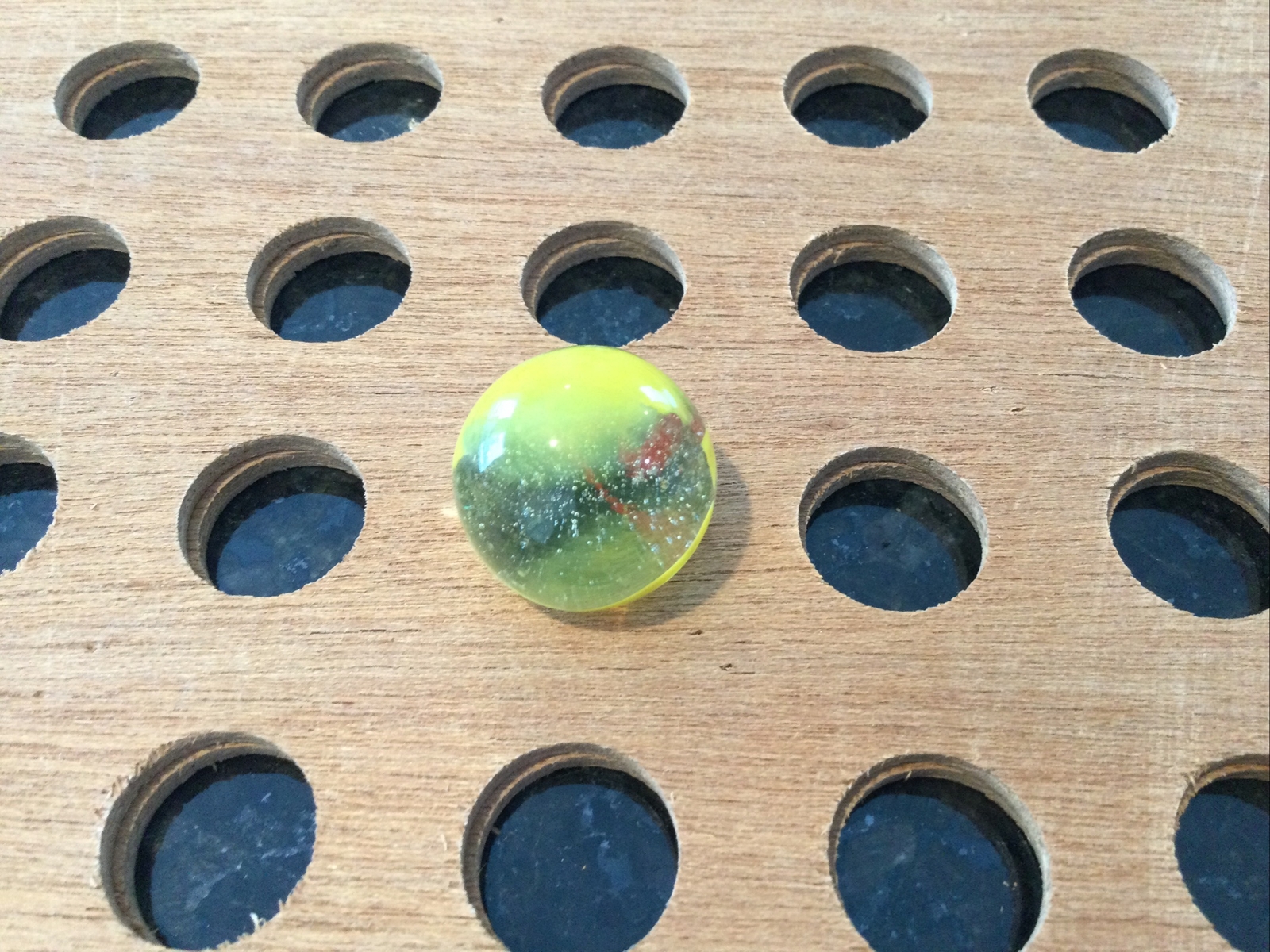 Vintage | Coca-Cola | Yellow Swirl | Glass Marble | 1991