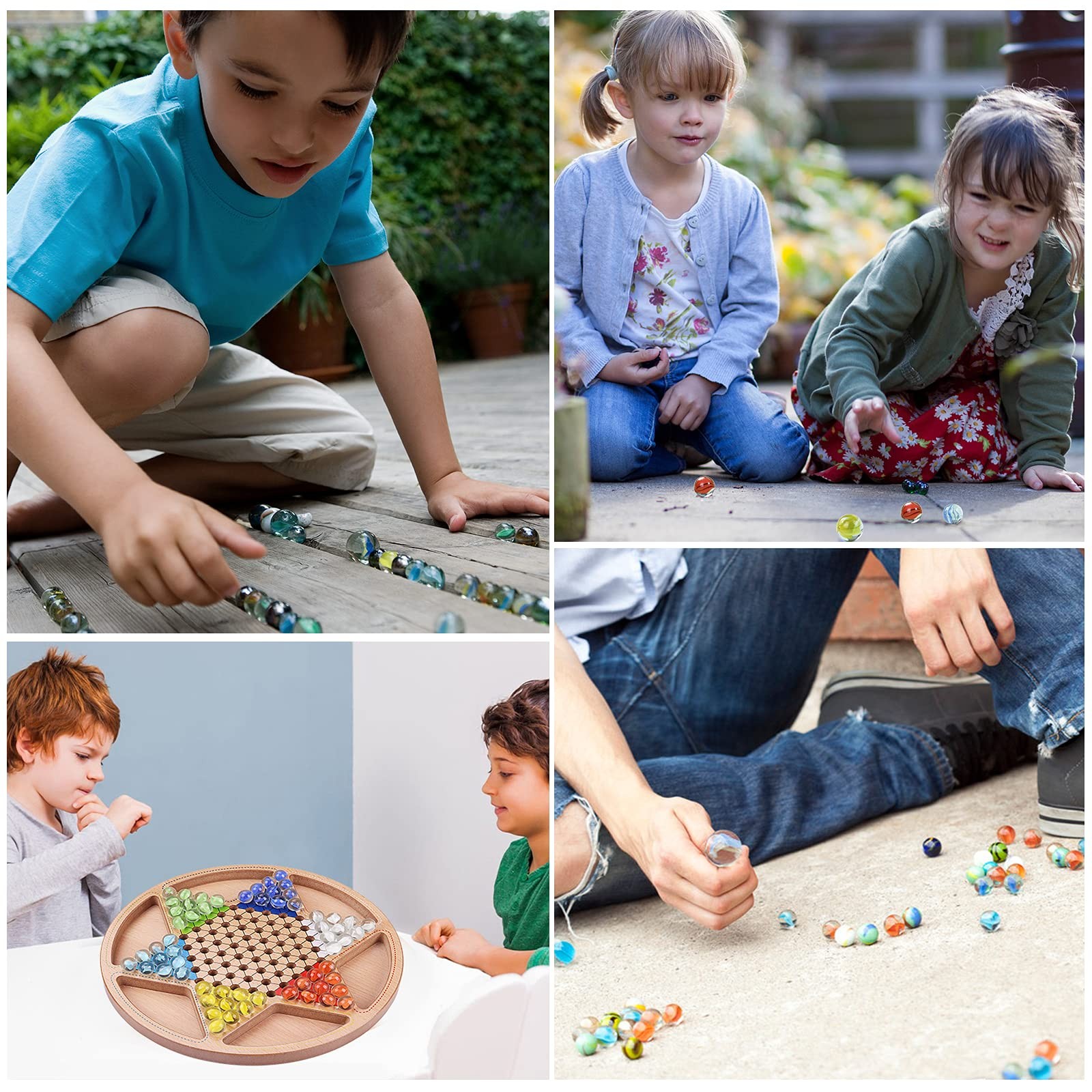 Marbles Cats Eyes Glass Marble / Sling Shot NEW-55 inch, 500 Pcs 0.62 Inch