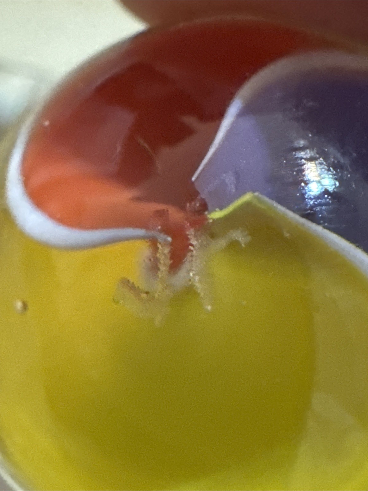 Multicolor Ribbon Core Marble Signed J.F. – Jody Fine or Fritz Possibly.