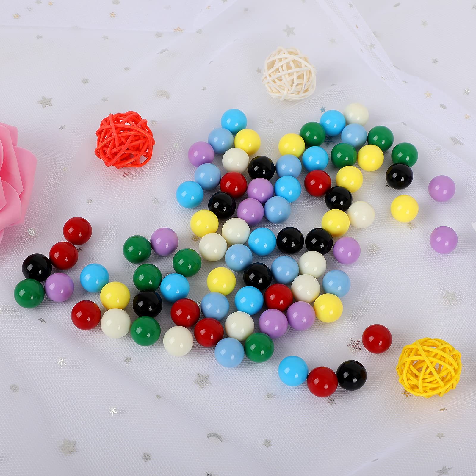 Game Marbles,80pcs Solid Color Game Balls for Chinese Checkers,Aggravation Ga…