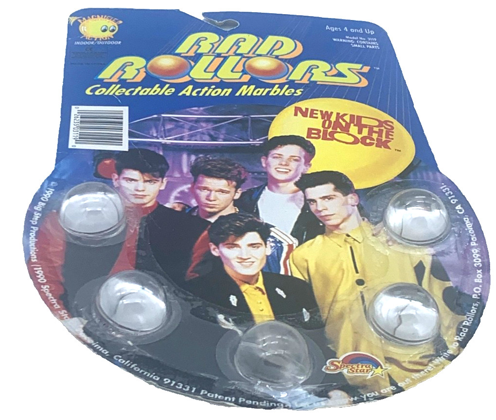 New Kids On The Block Rad Rollers Collectible Marbles VTG 1990 4+ New In Box