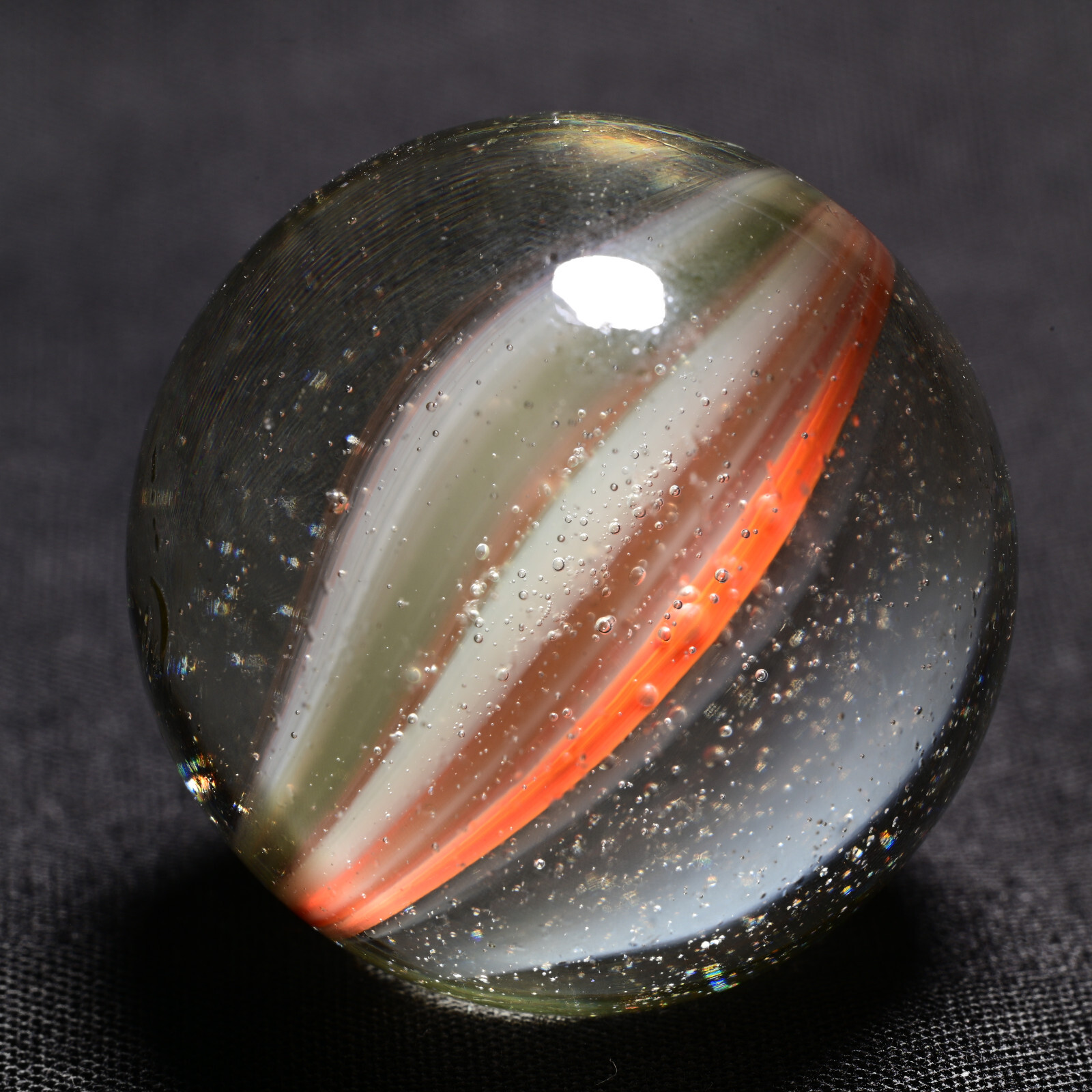 XL French Sparkler Vintage Marble Neon Hues Arc 27.4mm, 1.08”Inch
