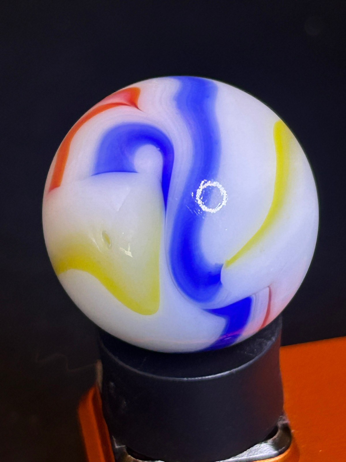 Christensen Agate Co Swirl Marble Multi-Color Ribbons UV+ .97″ Wet Mint Sh32