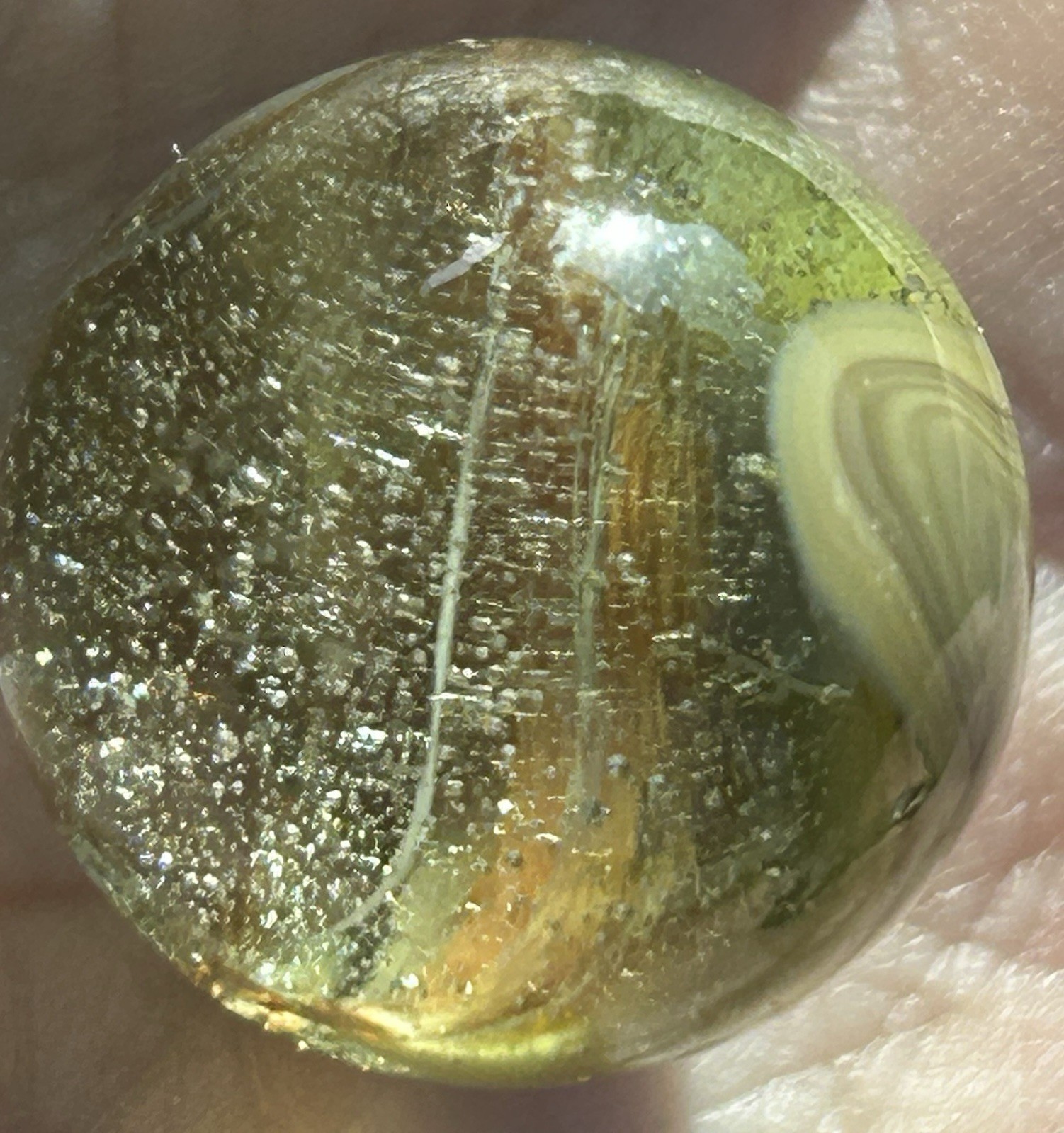 Vintage Christensen Peltier? 0.70” Patch And Swirl Marble Very Unique! HTF Mint!