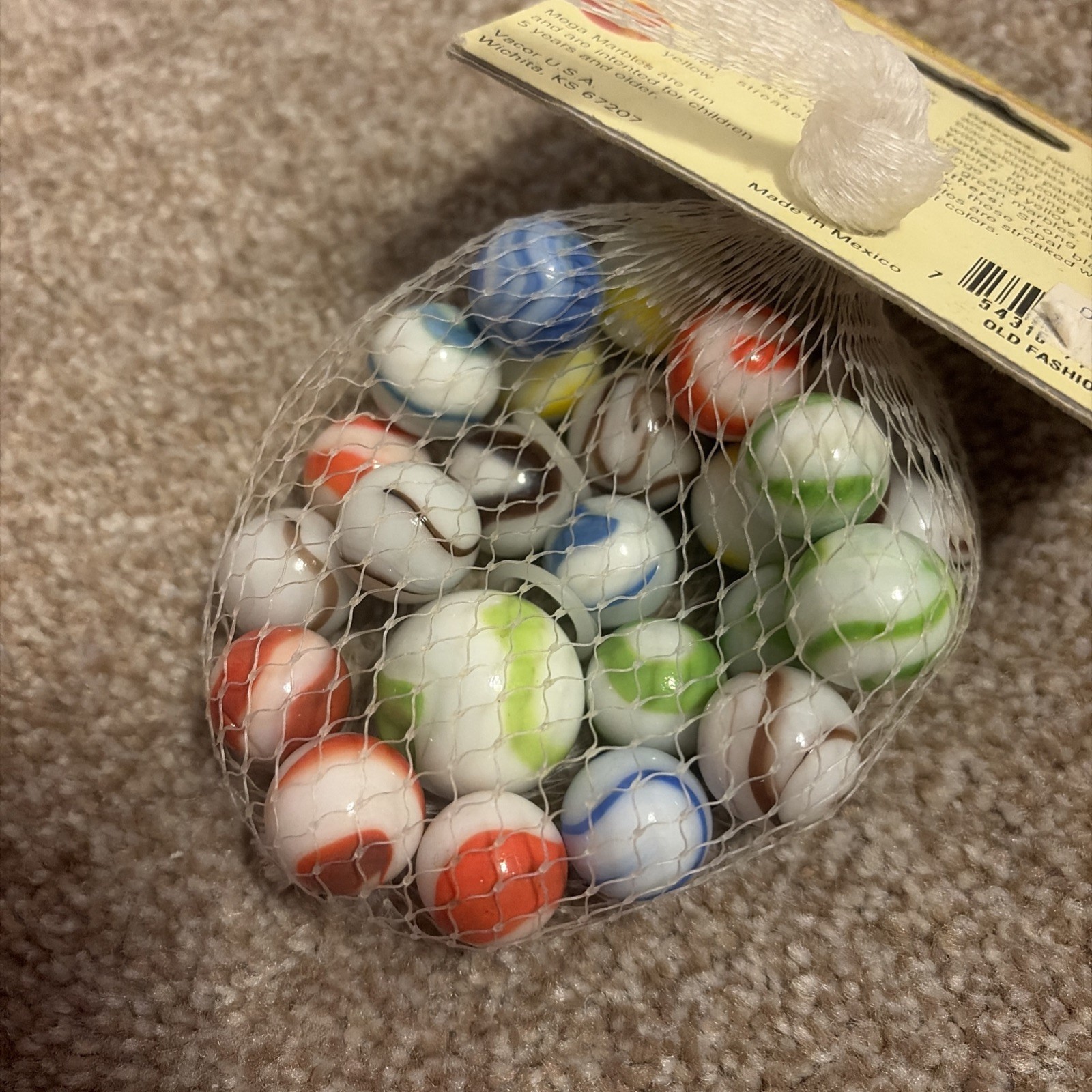 Vintage Premium Quality VACOR Marbles 24 16mm Players & 1 25mm Shooter. NEW!!