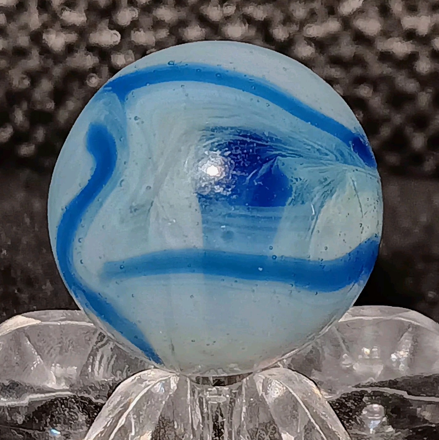 Alley Agate Swirl Marble. .59″ Mint. Pennsboro (1932-1937)