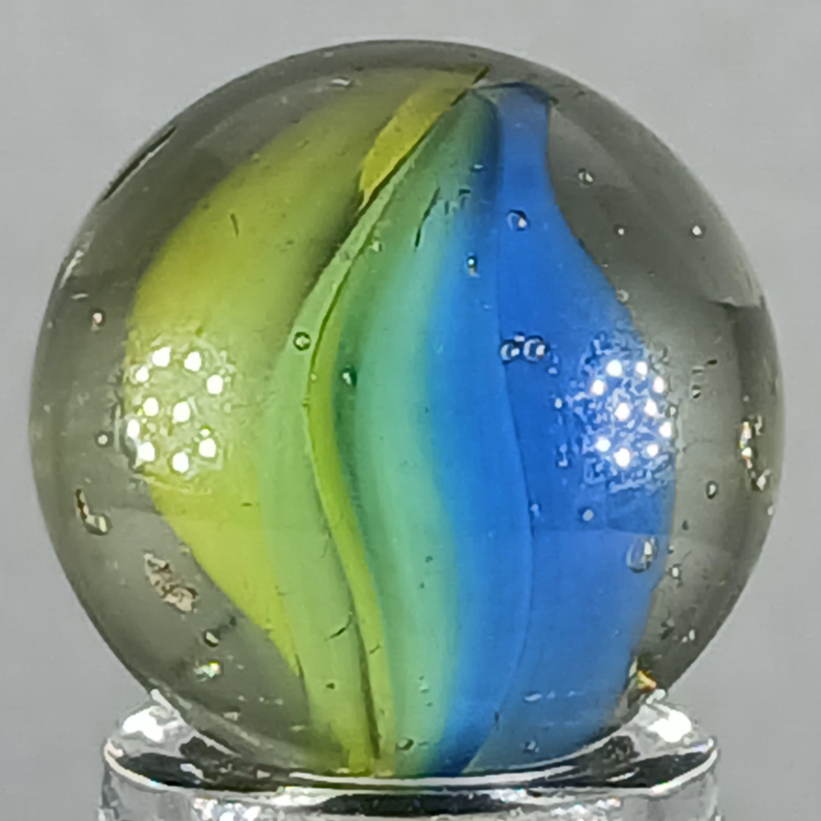 Vintage Tri-Color Hybrid Cat’s Eye Marble .62 Inches Near-Mint Condition