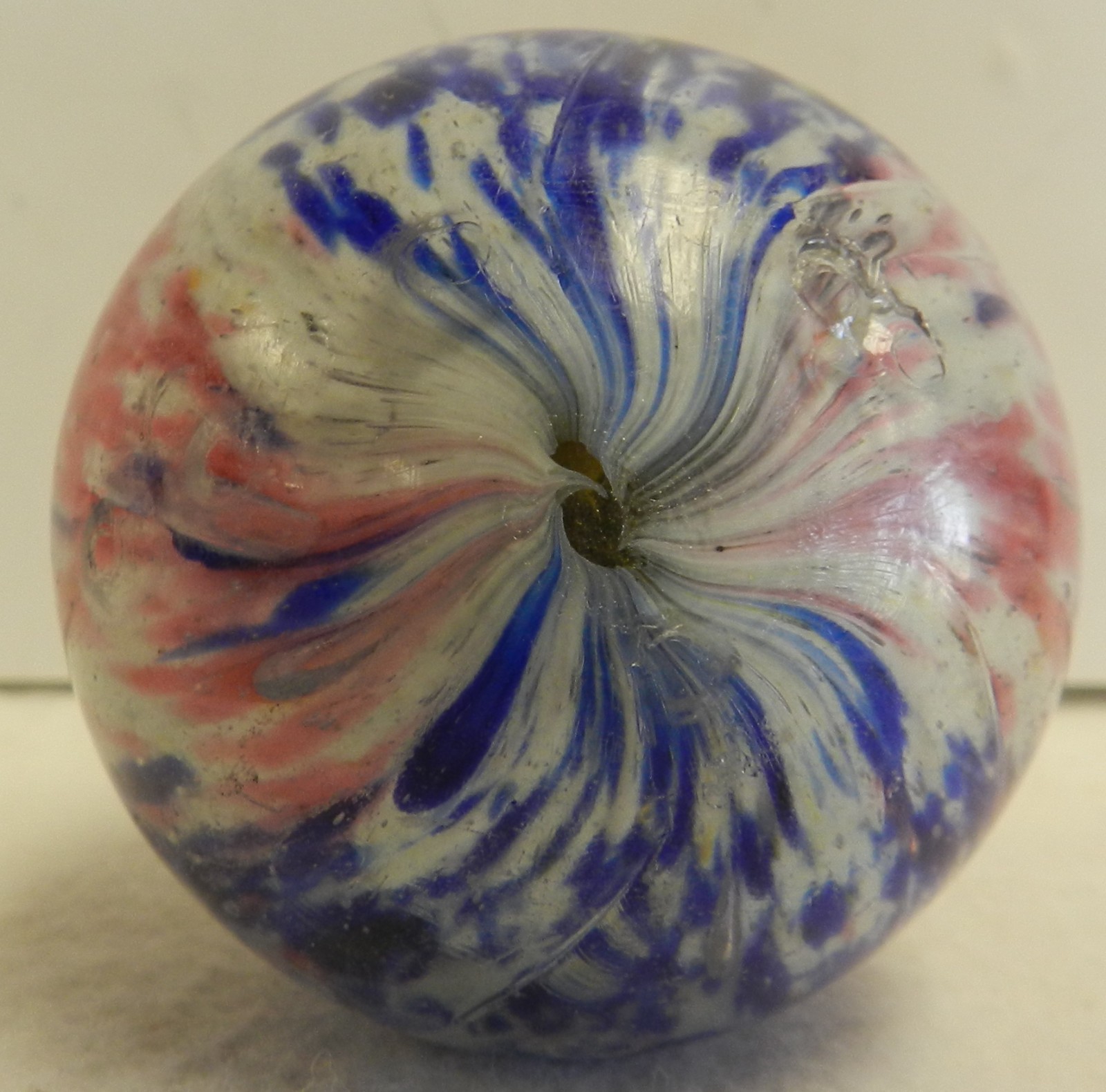 #19964m Huge 2.07 Inches Vintage German Handmade Onionskin Marble