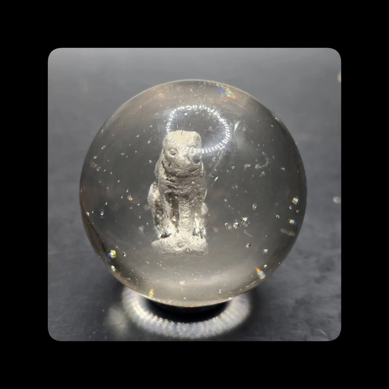 ~Mic’sMibs~ 1.45″ Seated Monkey Sulphide Mint-