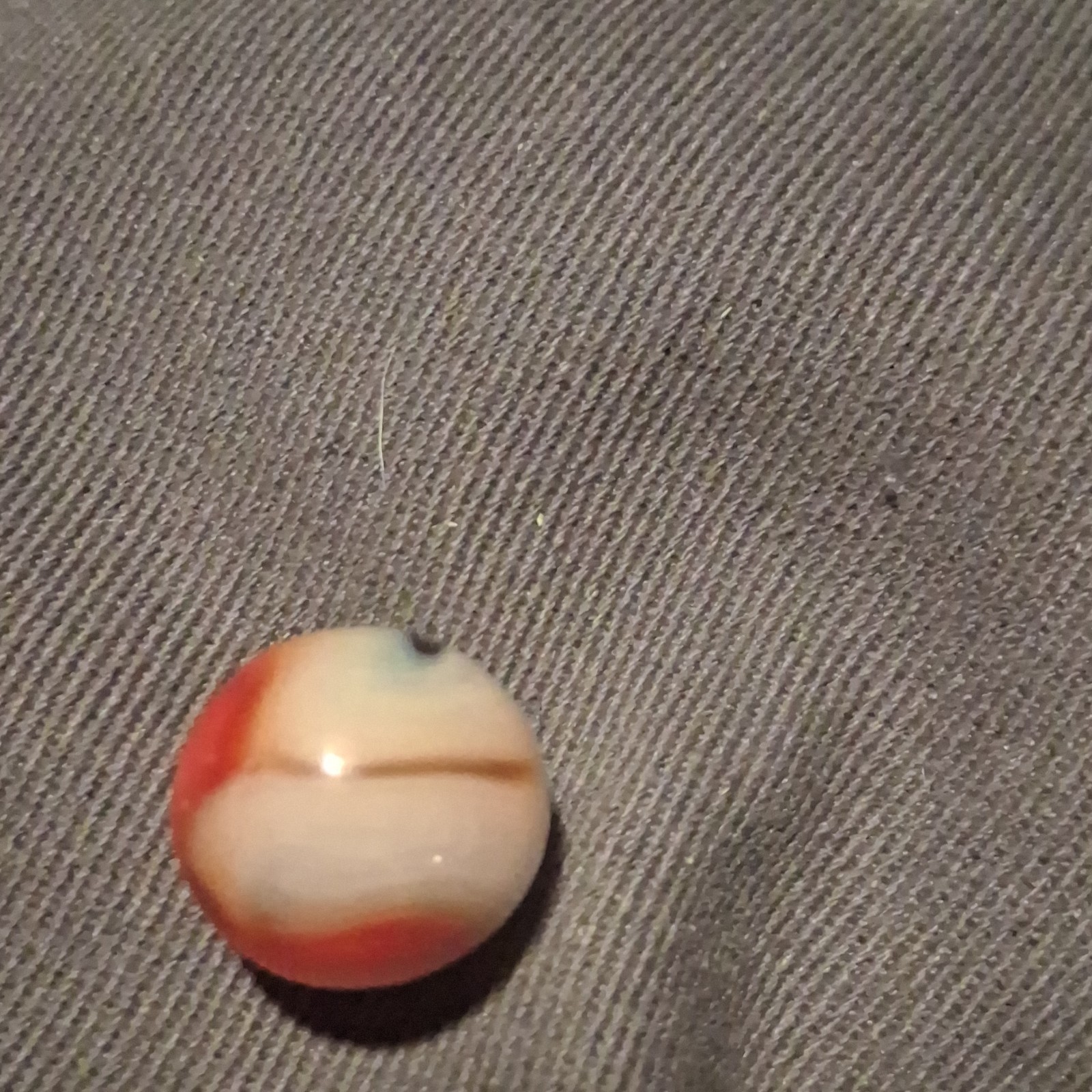 Red and White Swirl Machine Made Toy Marble for Ages 8-17 Years & Up