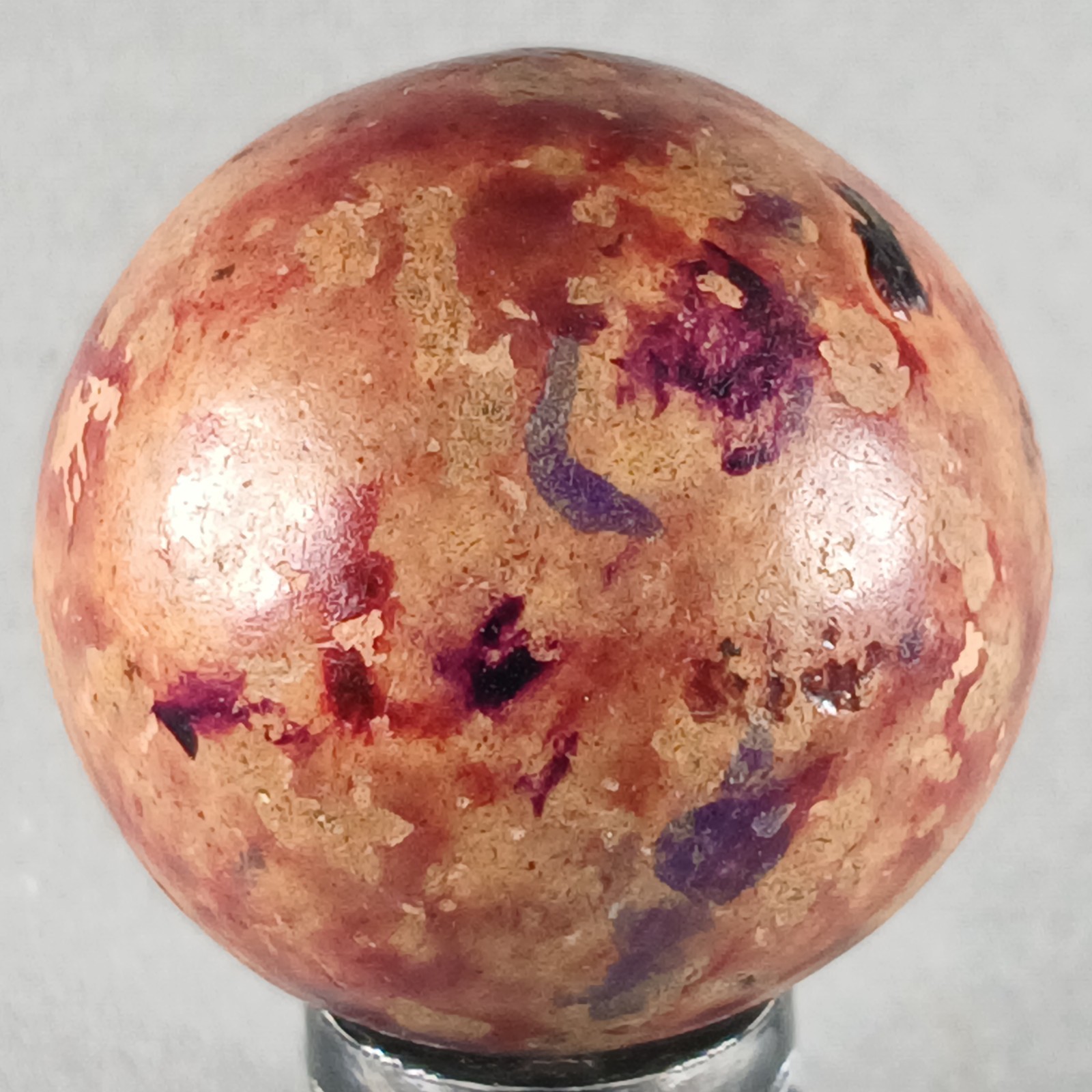 Large Vintage Clay Marble .98 Inches Near-Mint Condition