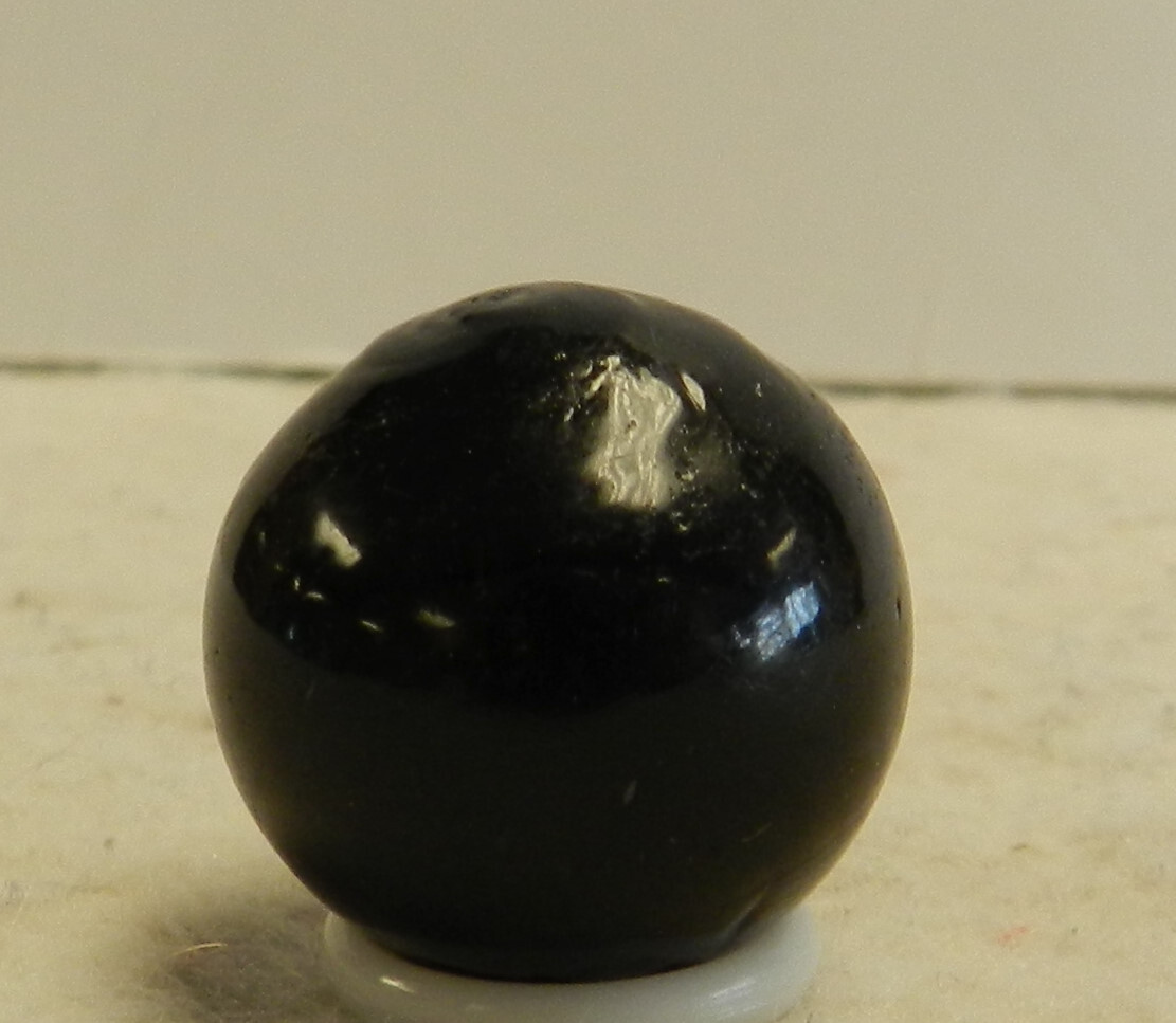 #15432m Large Rare Blue Maglight Black Opaque Mellon Ball Marble .84 Inches