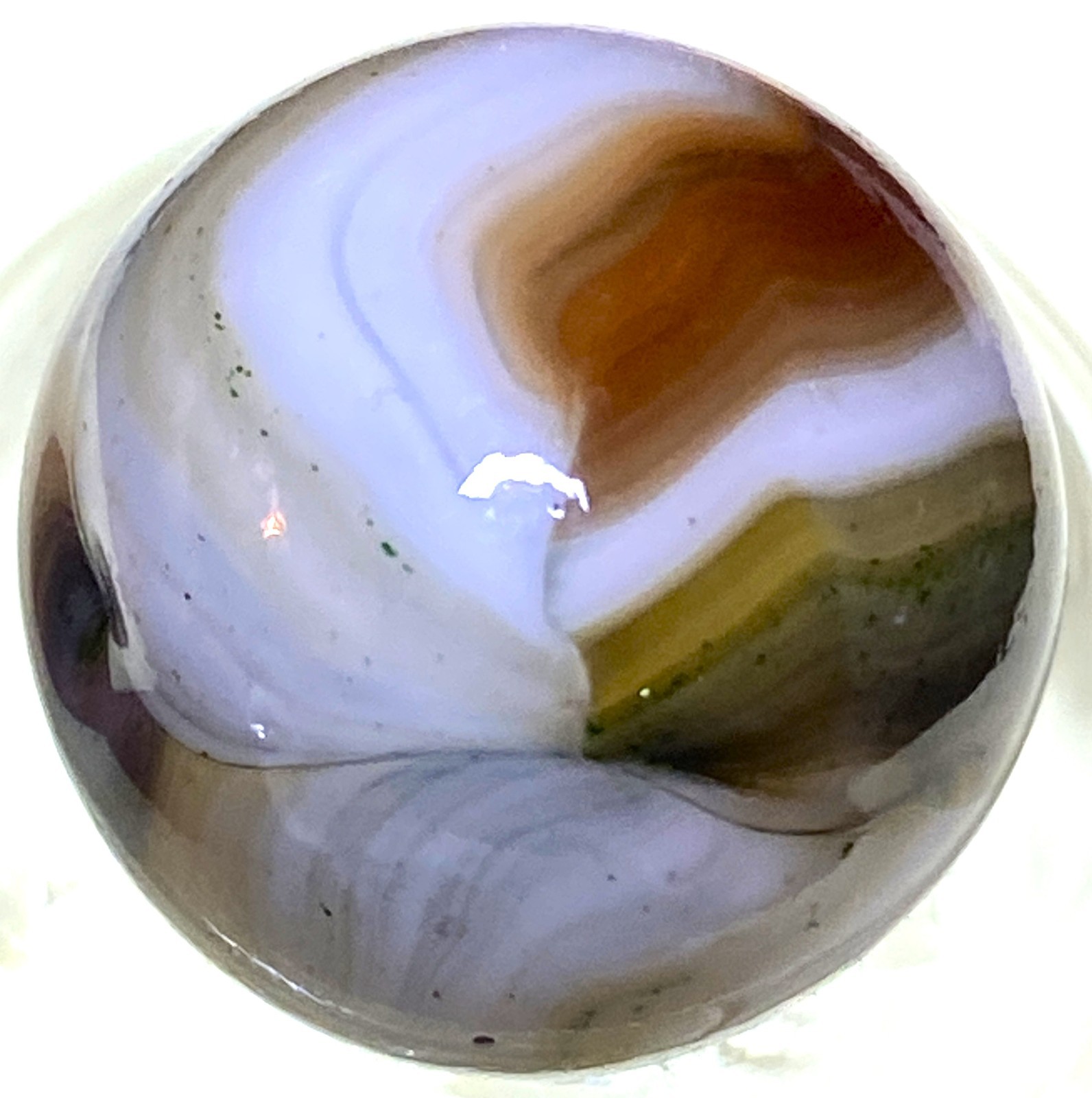 AVENTURINE SEAMED COLORED BROWNS SWIRLED SHOOTER .71″ BOX03/146