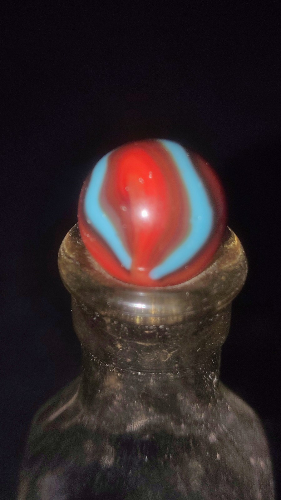 Handmade Swirl Toy Marble Red Blue, Age 8-11 12-16 17 Years & Up