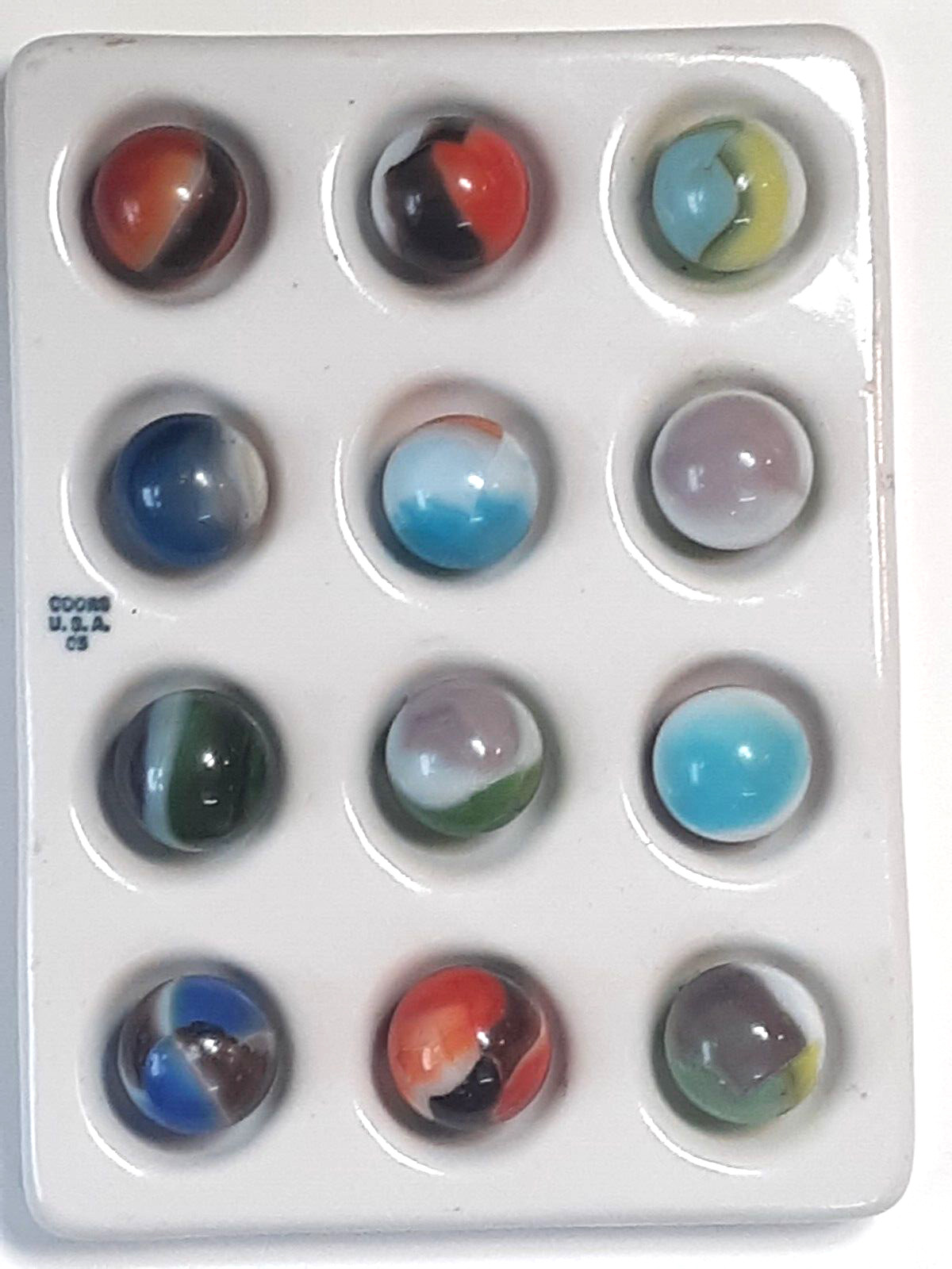 Twelve Wet Mint Vintage Vitro Agate Patches, Collector Marbles #2