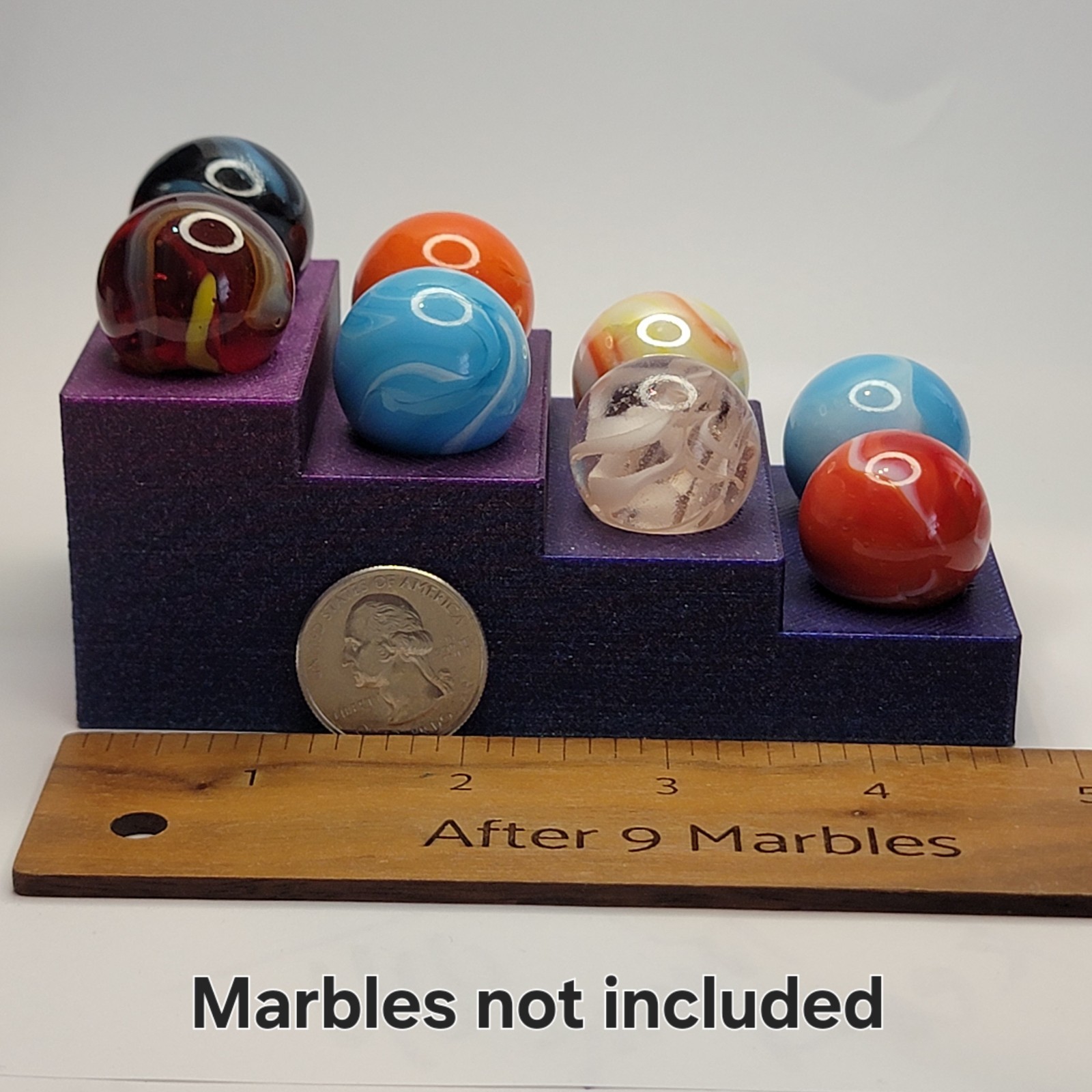 Sparkle Marble Display for 1″ marbles – Lot #6808